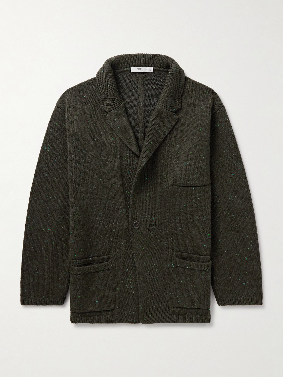 Inis Meain Unstructured Merino Wool And Cashmere-blend Cardigan In Gray