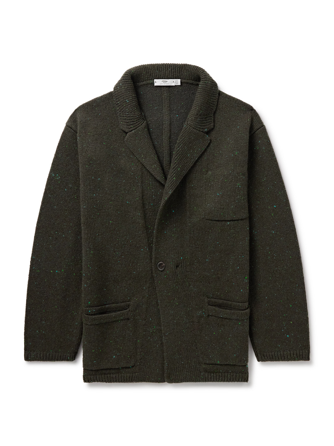 Inis Meain Unstructured Merino Wool And Cashmere-blend Cardigan In Gray