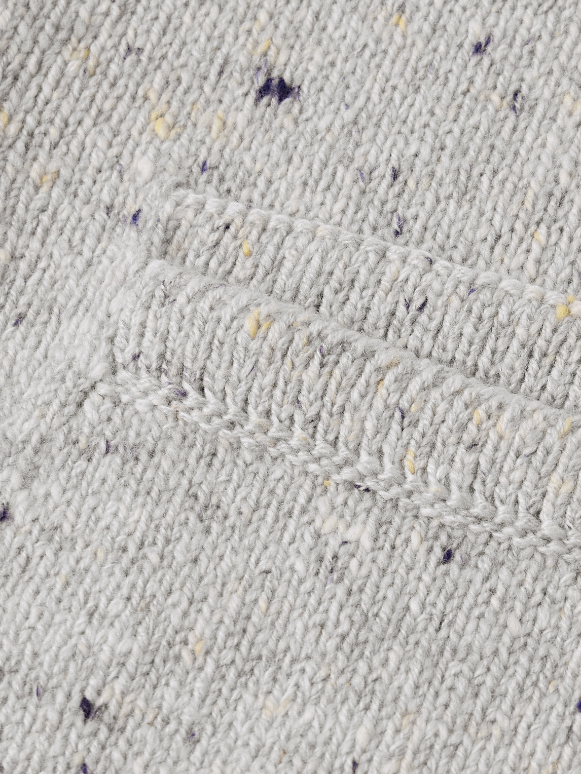Inis Meain Unstructured Merino Wool And Cashmere-blend Cardigan In Gray