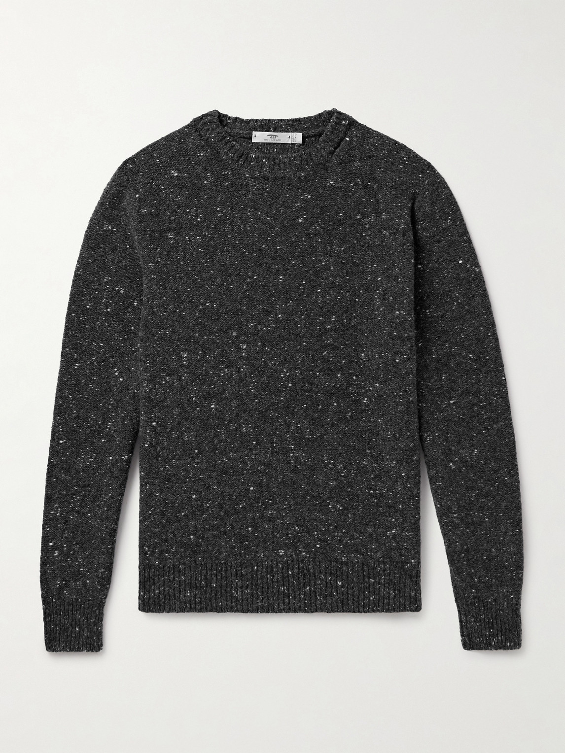 Inis Meain Merino Wool And Cashmere-blend Sweater In Black
