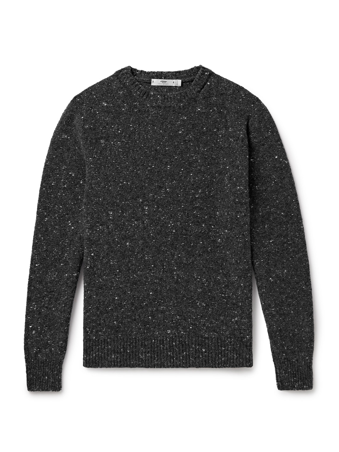 Inis Meain Merino Wool And Cashmere-blend Sweater In Black