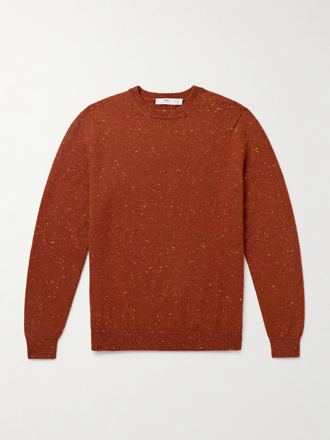 Inis Meain Merino Wool And Cashmere-blend Sweater In Orange