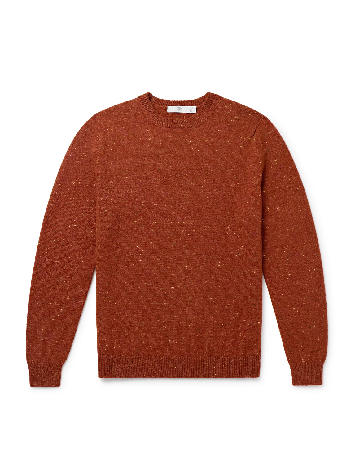 Inis Meain Merino Wool And Cashmere-blend Sweater In Orange