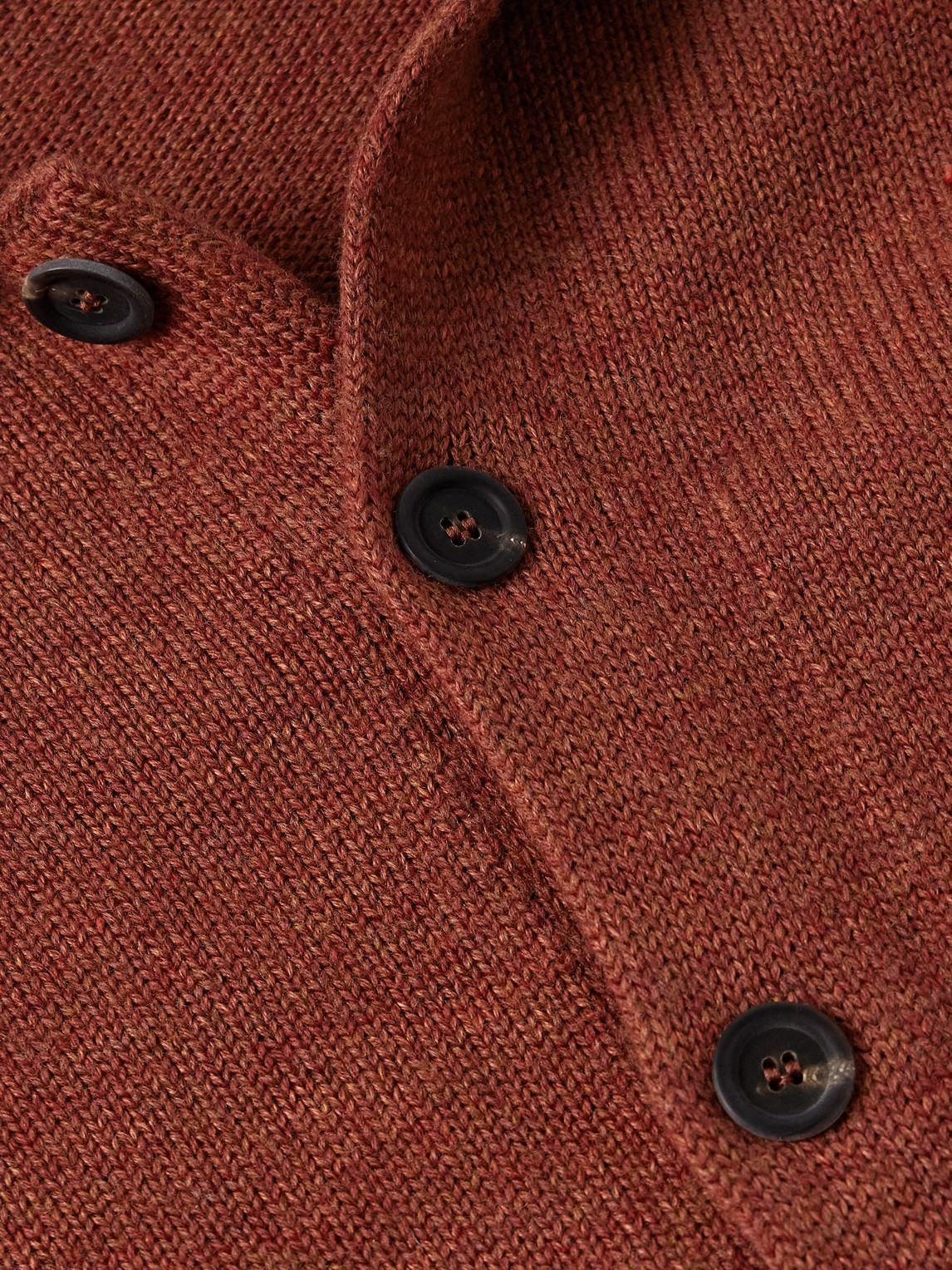 Inis Meain Wool And Linen-blend Cardigan In Brown