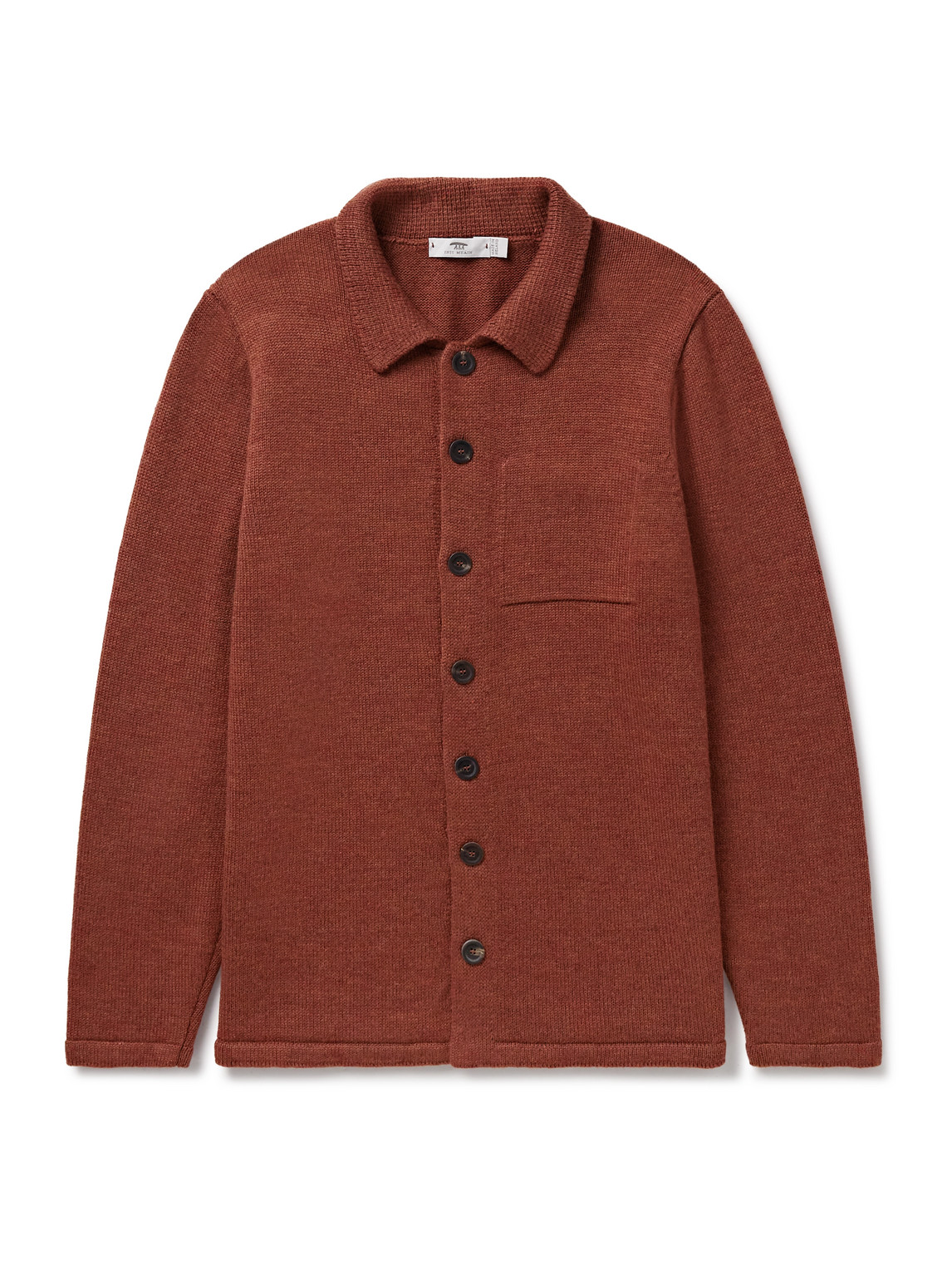 Inis Meain Wool And Linen-blend Cardigan In Brown