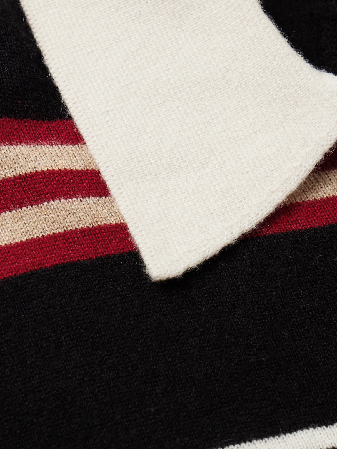Guest In Residence Rugby Striped Cashmere Polo Shirt In Multi