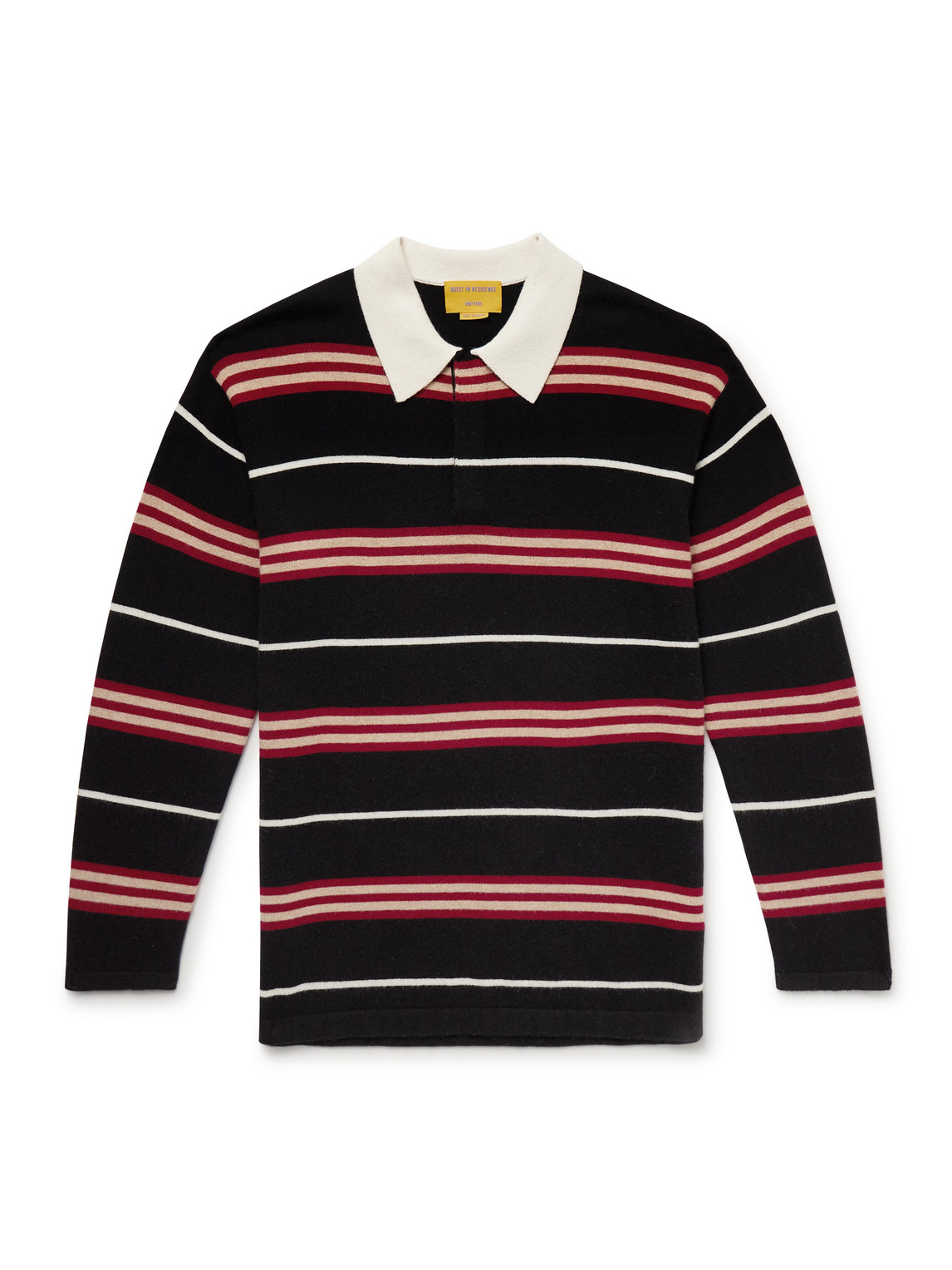 Guest In Residence Rugby Striped Cashmere Polo Shirt In Multi