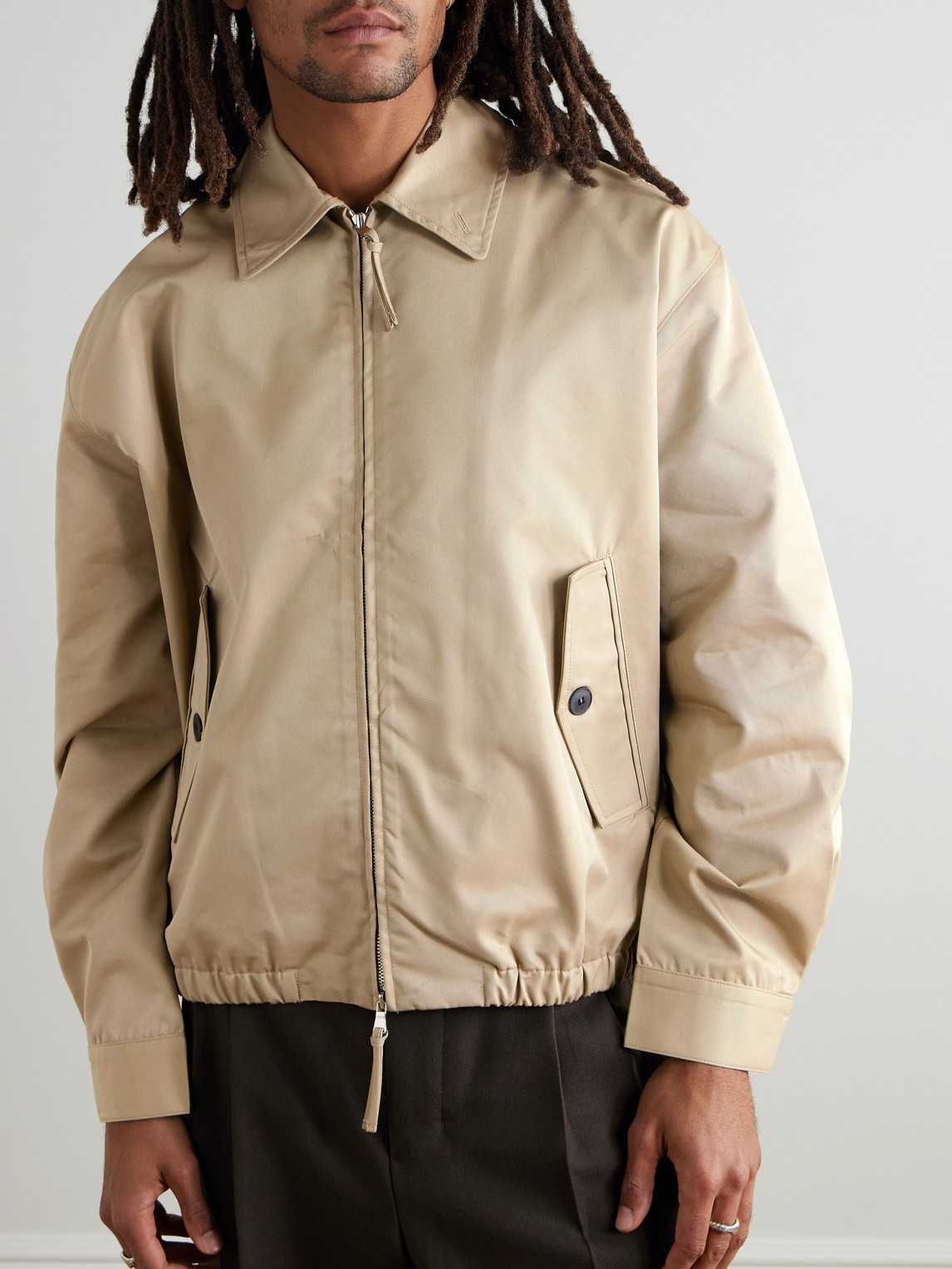 Agolde Torres Cotton-blend Twill Jacket In Neutrals