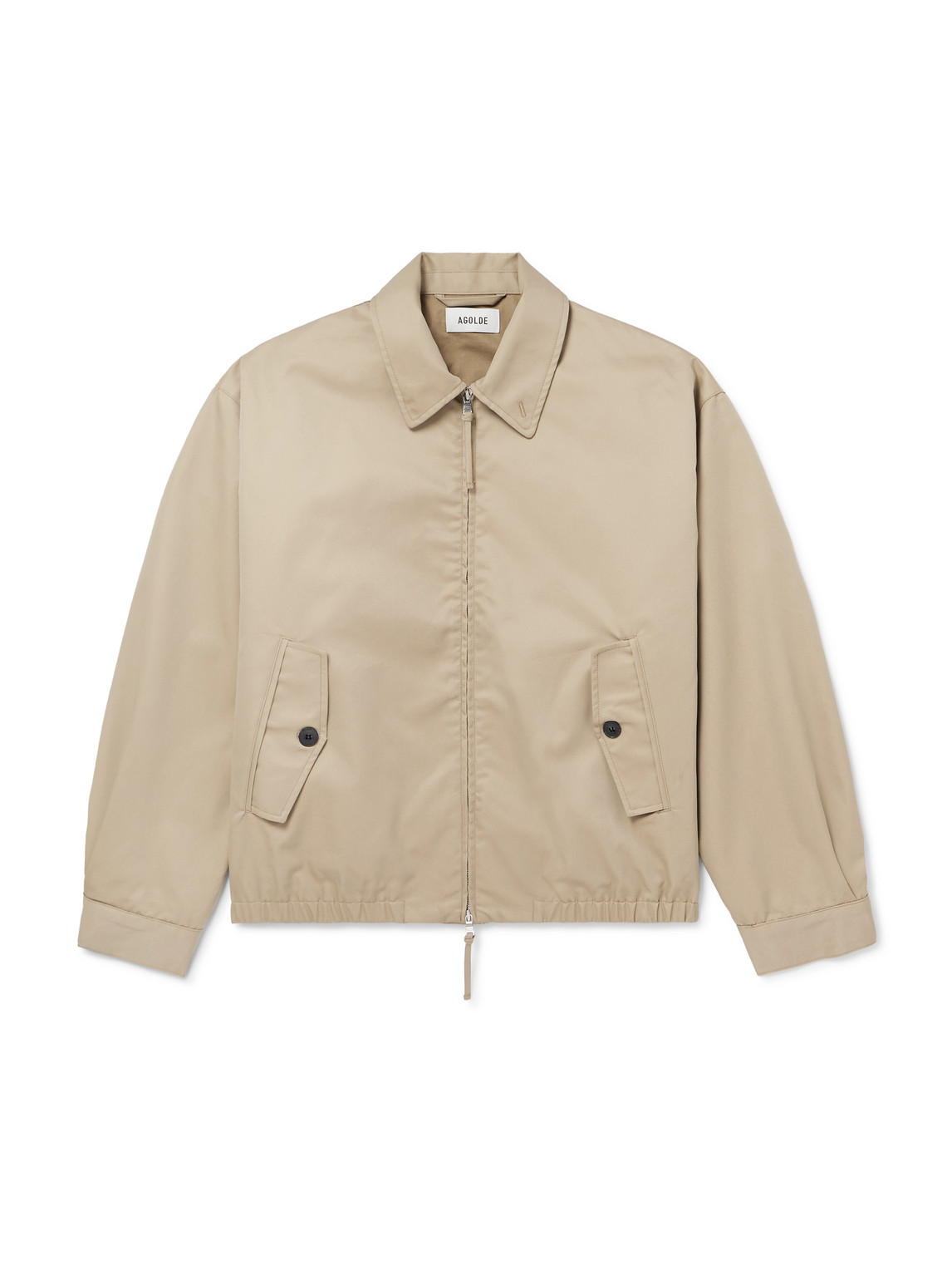 Agolde Torres Cotton-blend Twill Jacket In Neutrals