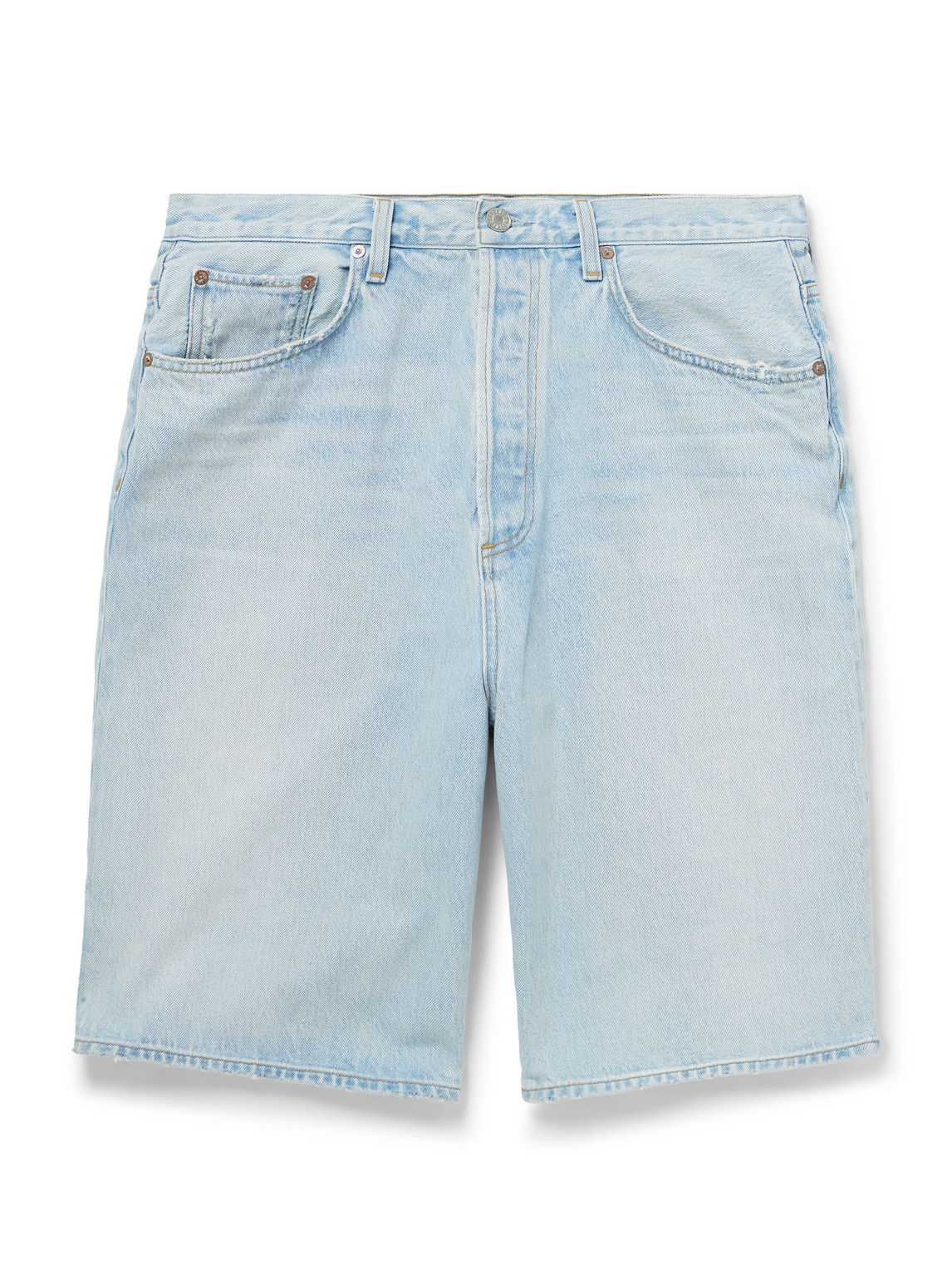 Agolde Skater Straight-leg Denim Shorts