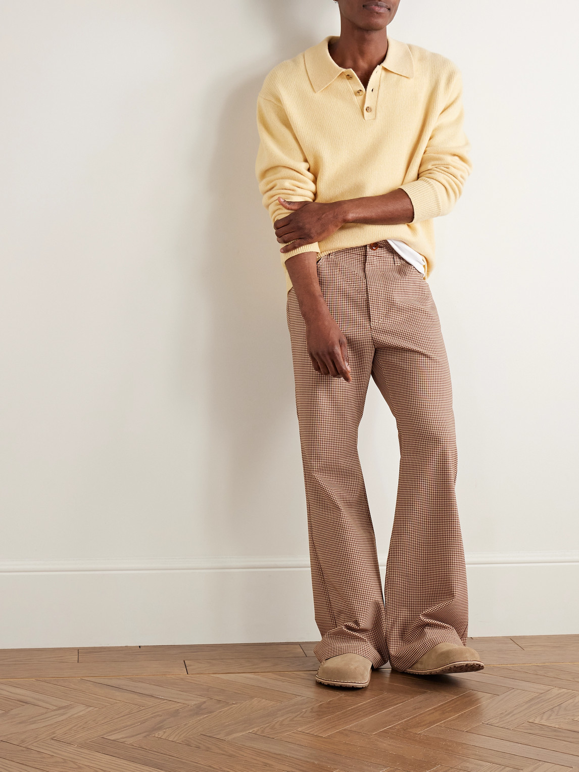 Guest In Residence Allday Cashmere Polo Shirt In Neutral
