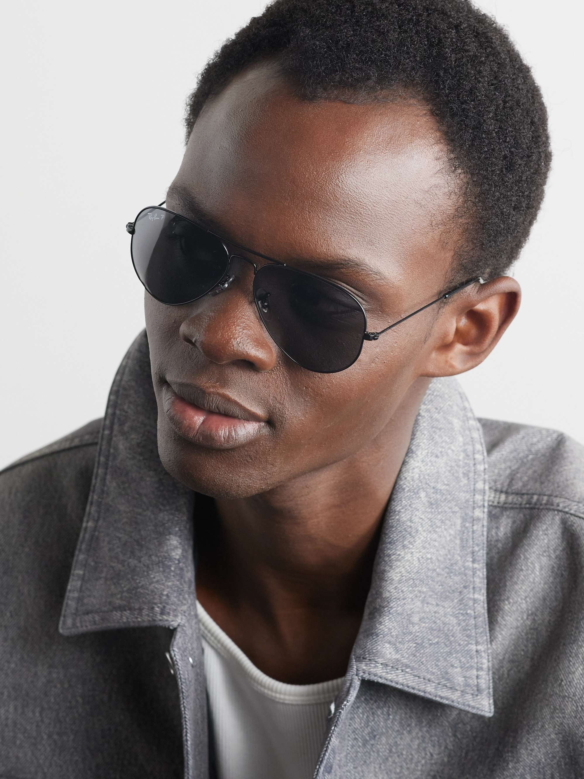 RAY-BAN Aviator Metal Mirrored Sunglasses