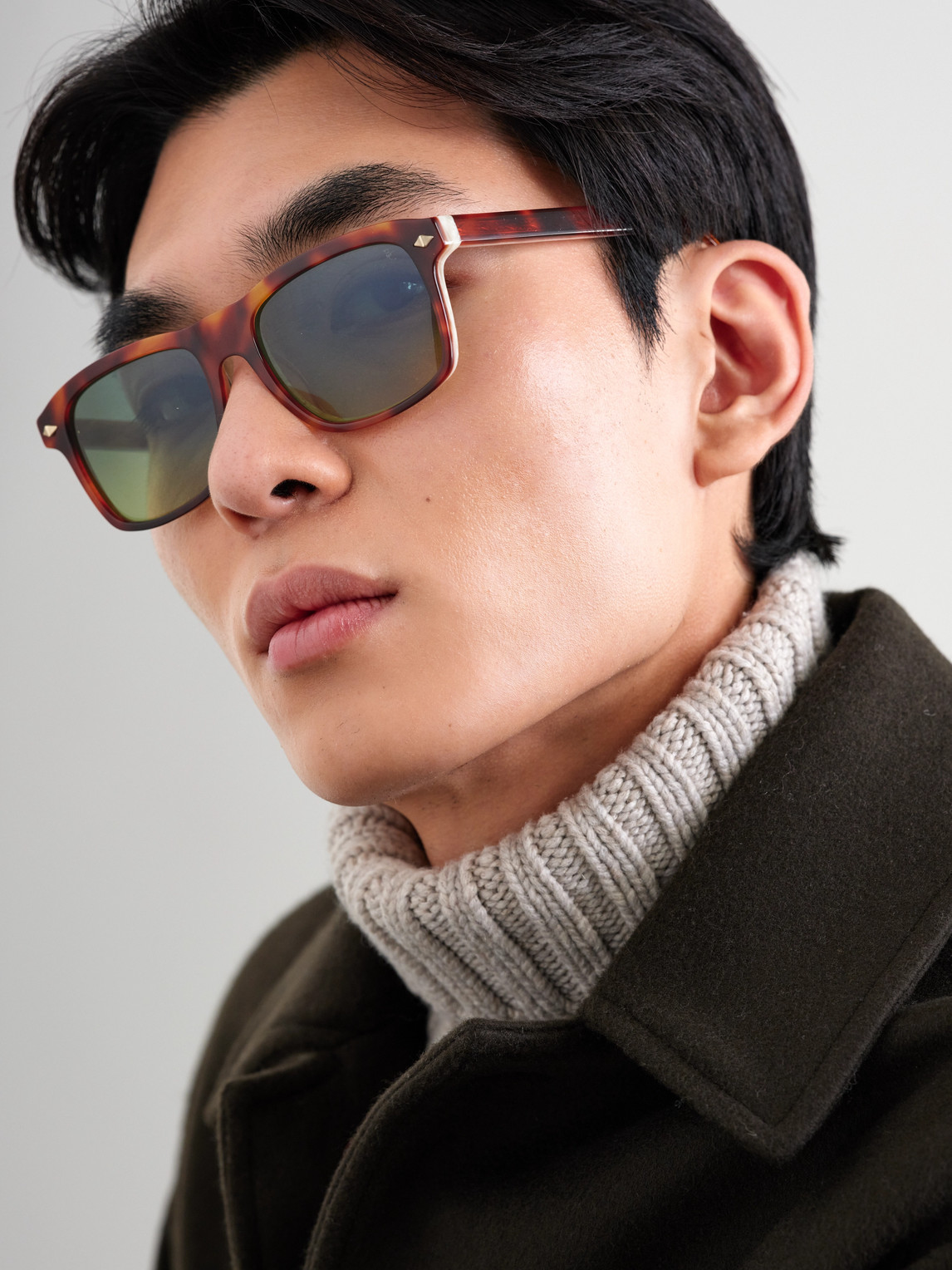 Brunello Cucinelli Square-frame Tortoiseshell Acetate Sunglasses