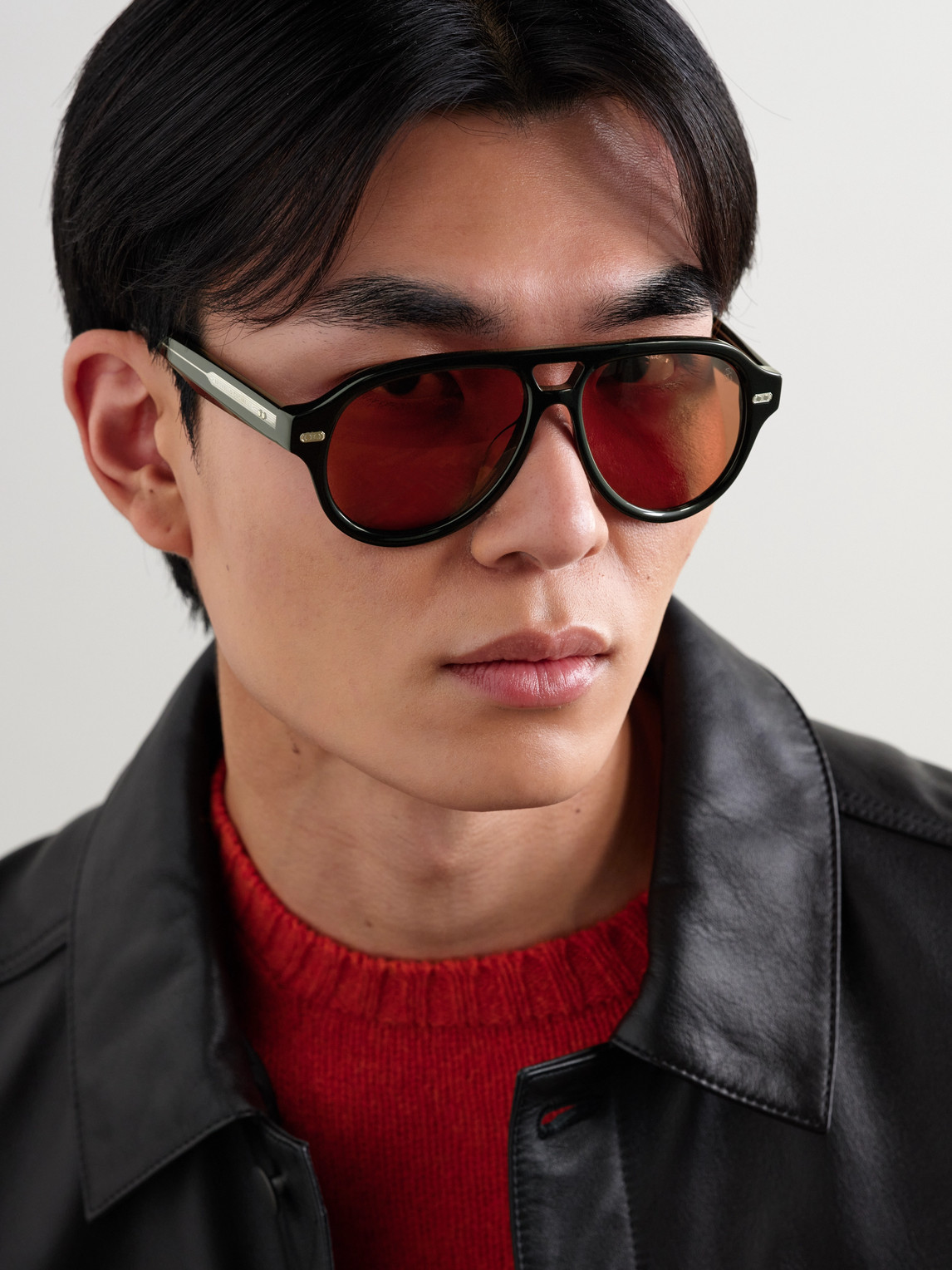 Brunello Cucinelli Aviator-style Acetate Sunglasses