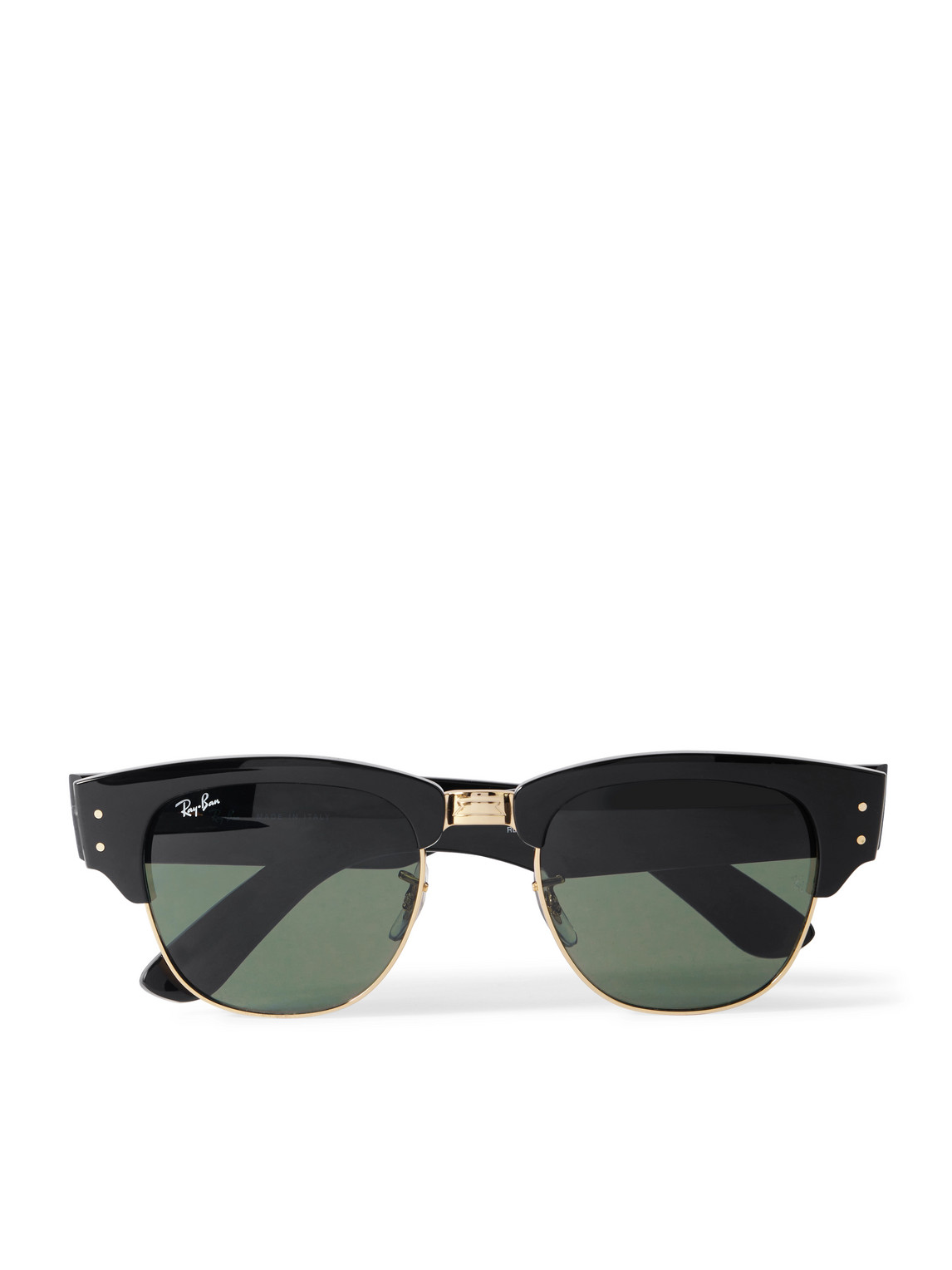 Ray Ban Mega Clubmaster D-frame Gold-tone And Acetate Sunglasses In Black