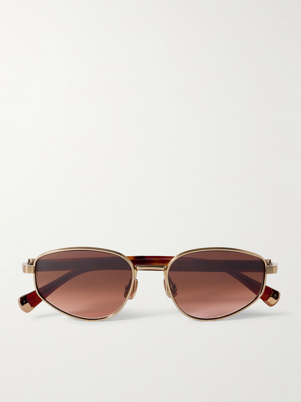 Brunello Cucinelli Round-Frame Tortoiseshell Acetate and Gold-Tone Sunglasses - Men