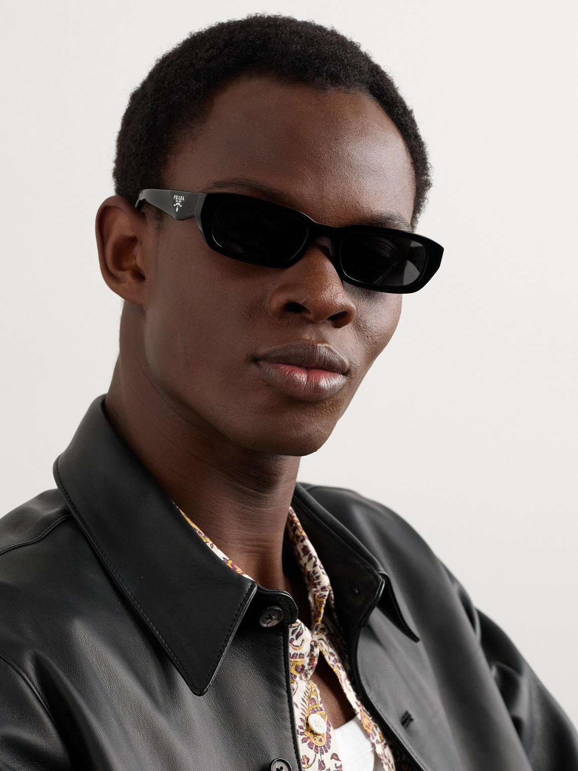 Rectangular-Frame Acetate Sunglasses — 2