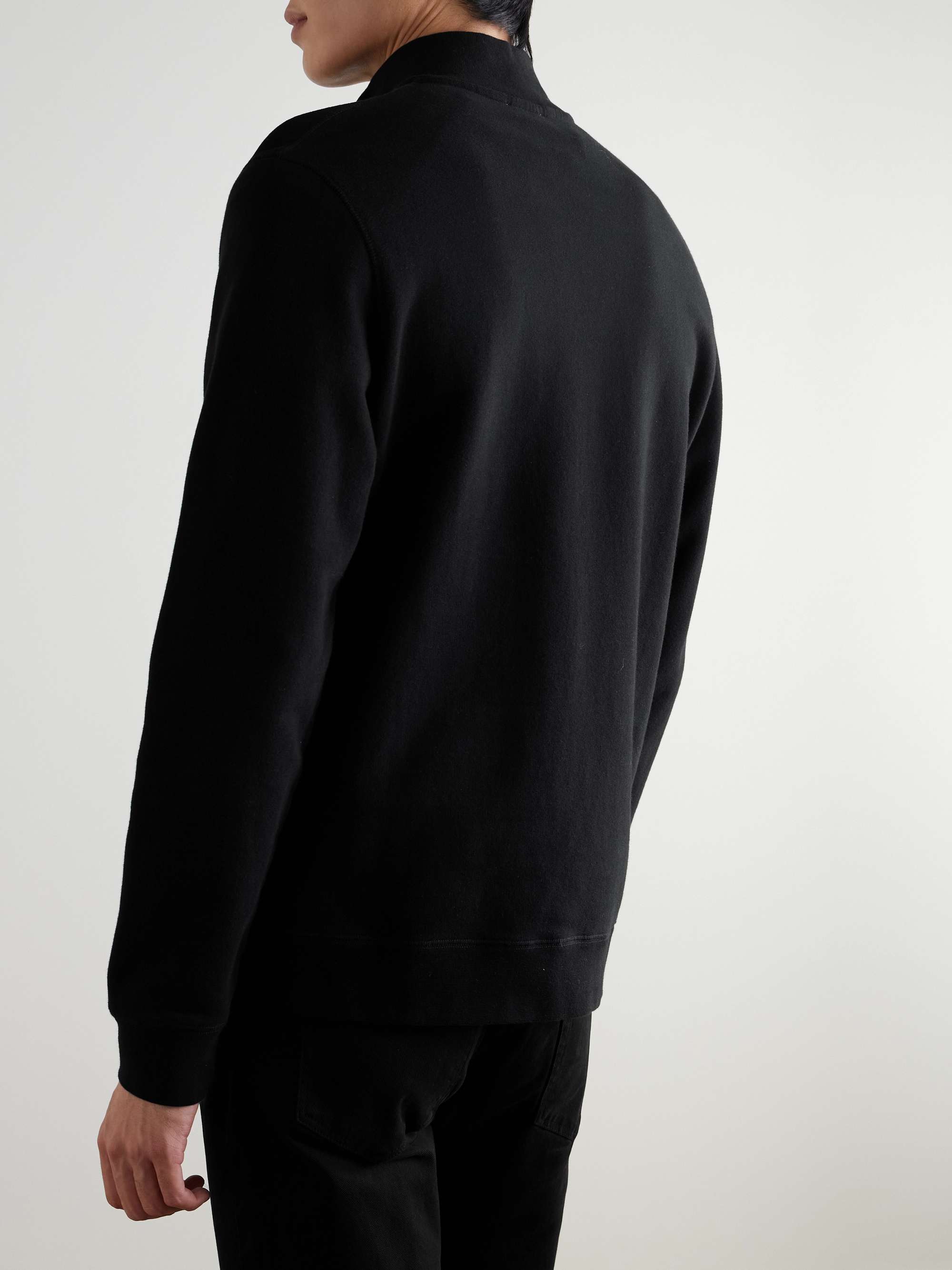 SUNSPEL Cotton-Jersey Half-Zip Sweatshirt