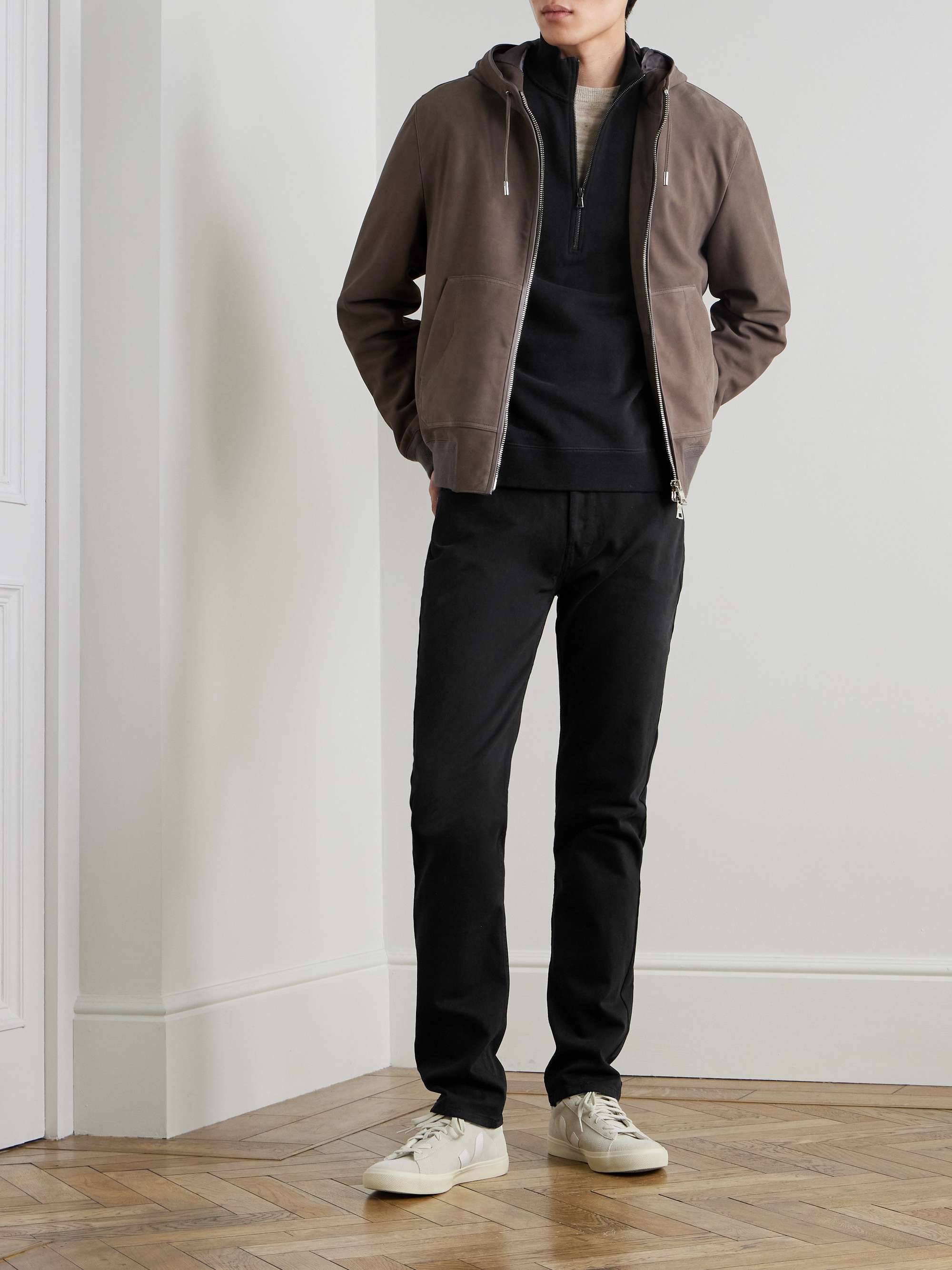 SUNSPEL Cotton-Jersey Half-Zip Sweatshirt