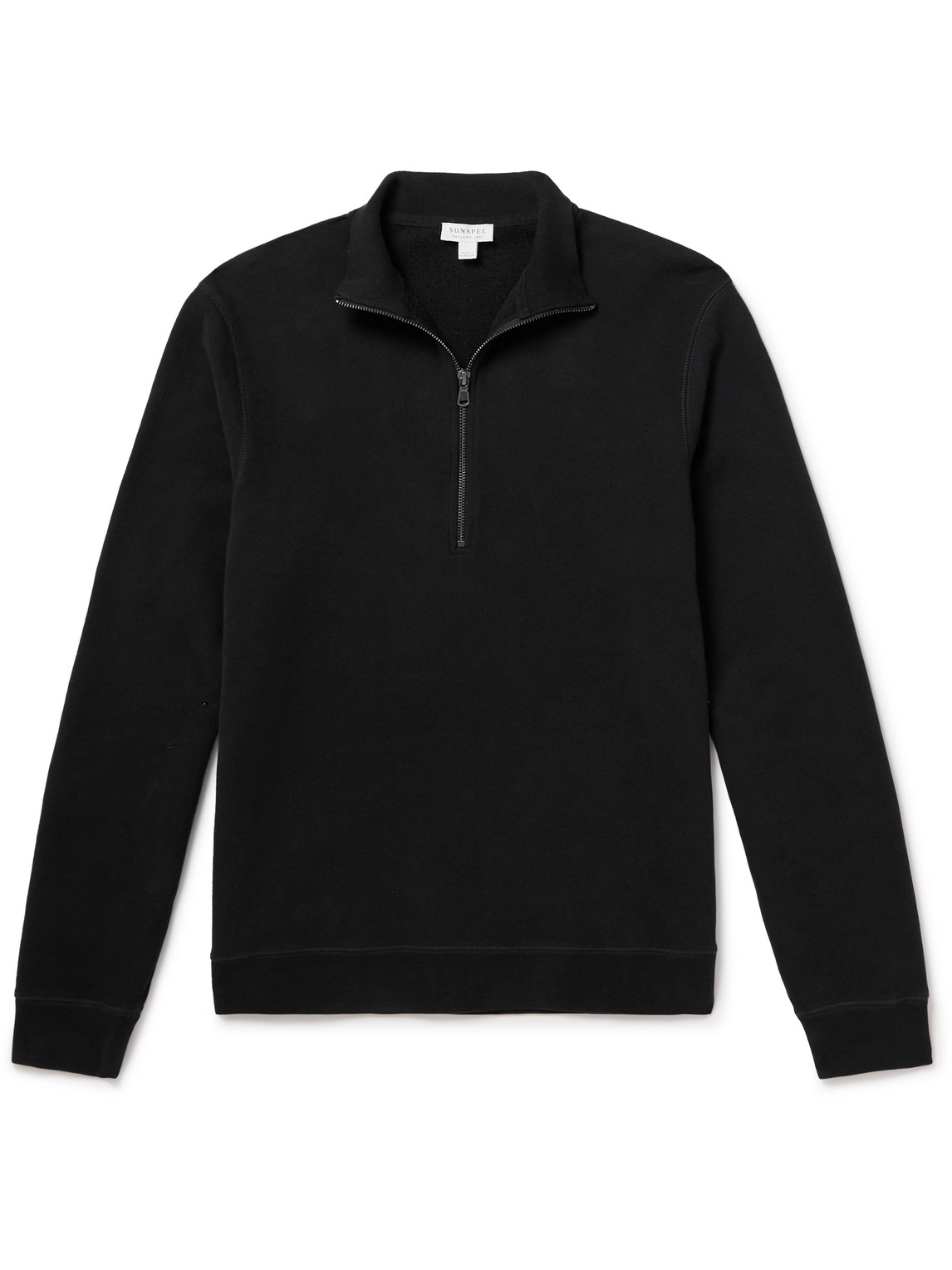 Cotton-Jersey Half-Zip Sweatshirt