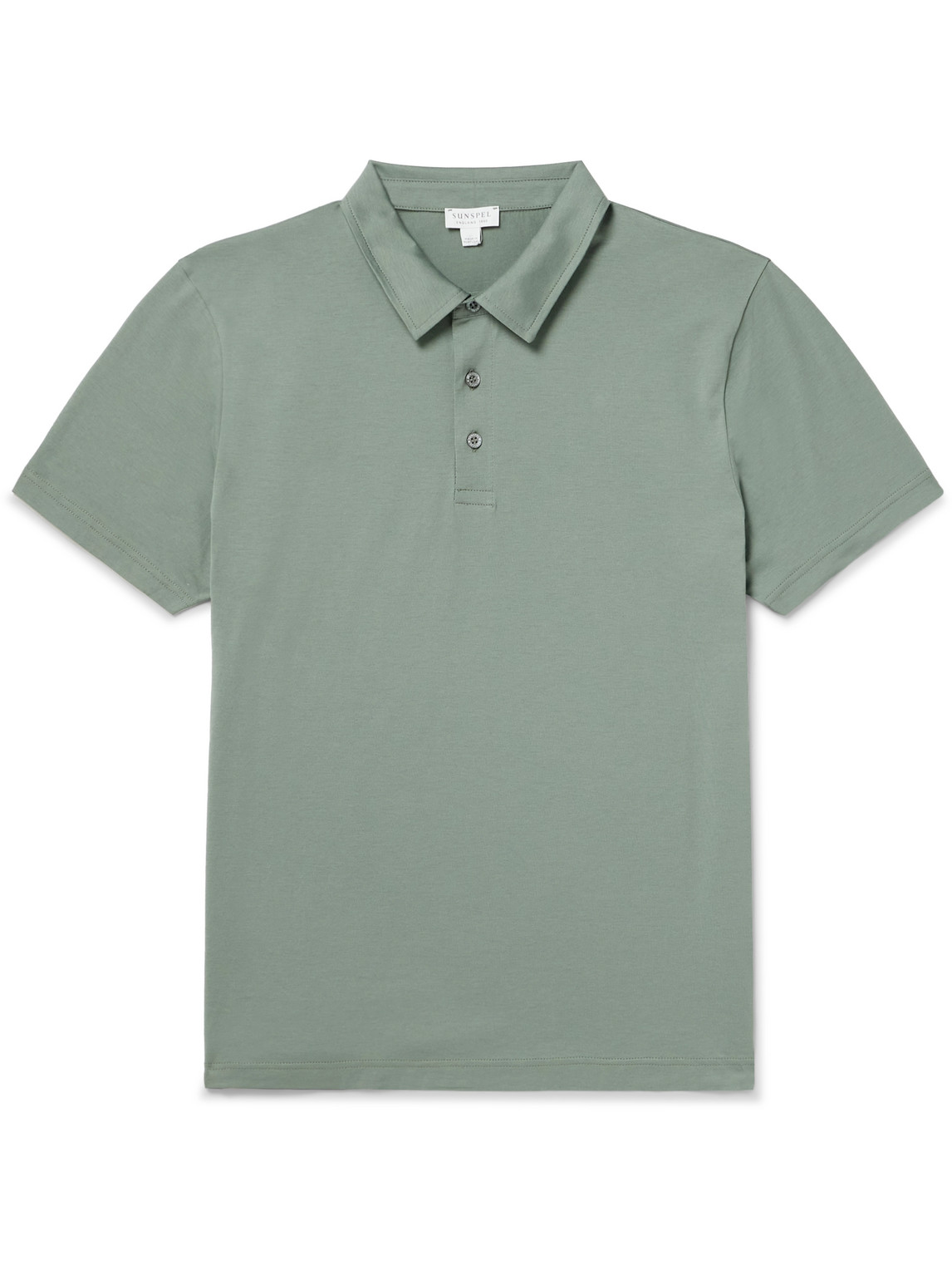 Sunspel Cotton-jersey Polo Shirt In Green