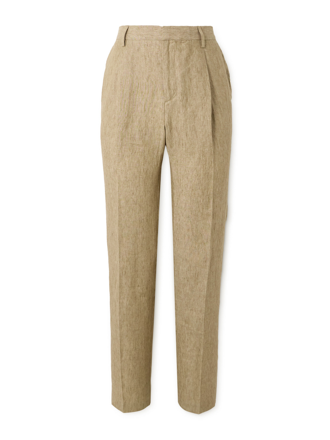 Sunspel Tapered Pleated Linen Suit Trousers