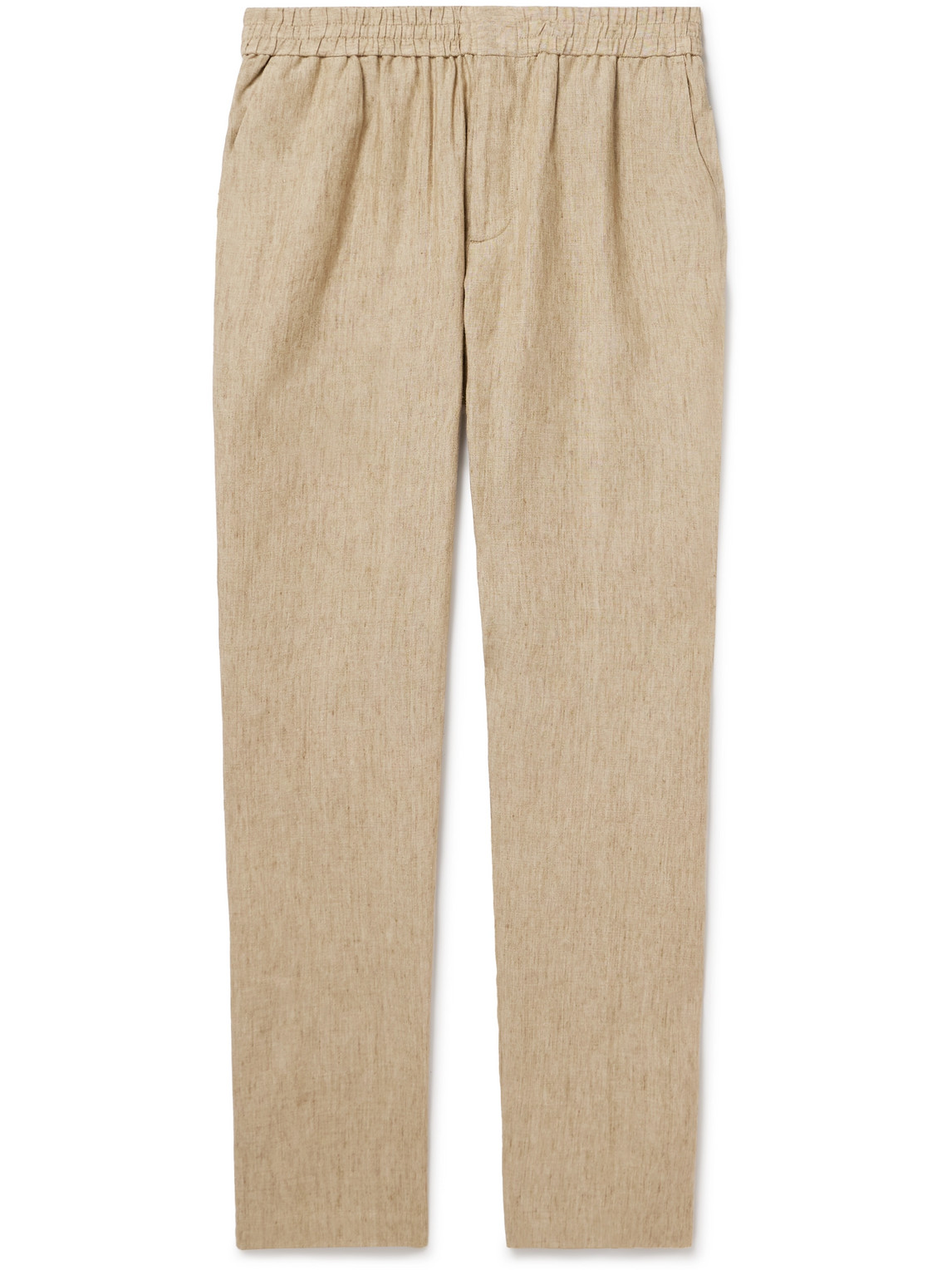 Slim-Fit Straight-Leg Linen Trousers