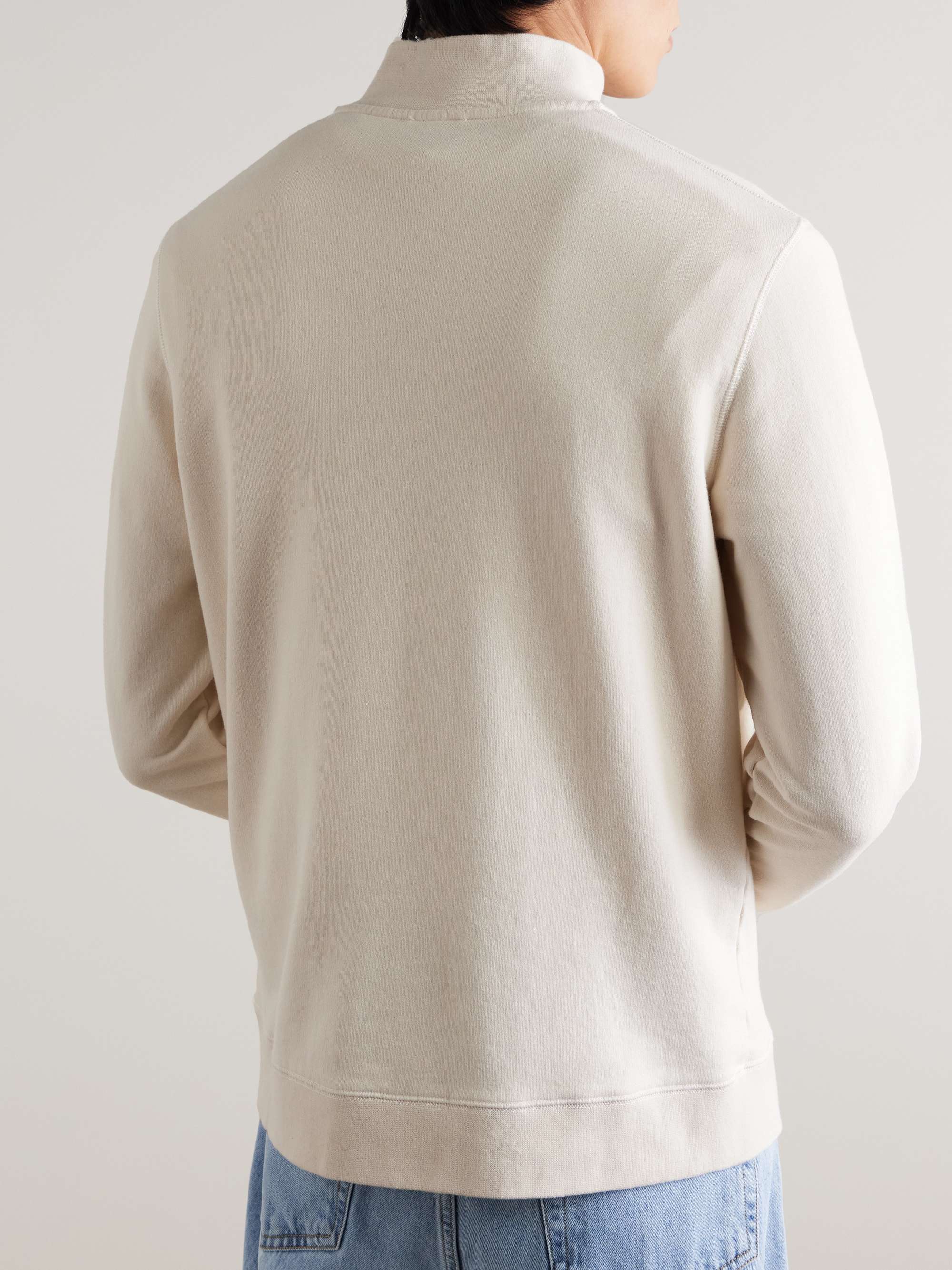 SUNSPEL Cotton-Jersey Half-Zip Sweatshirt