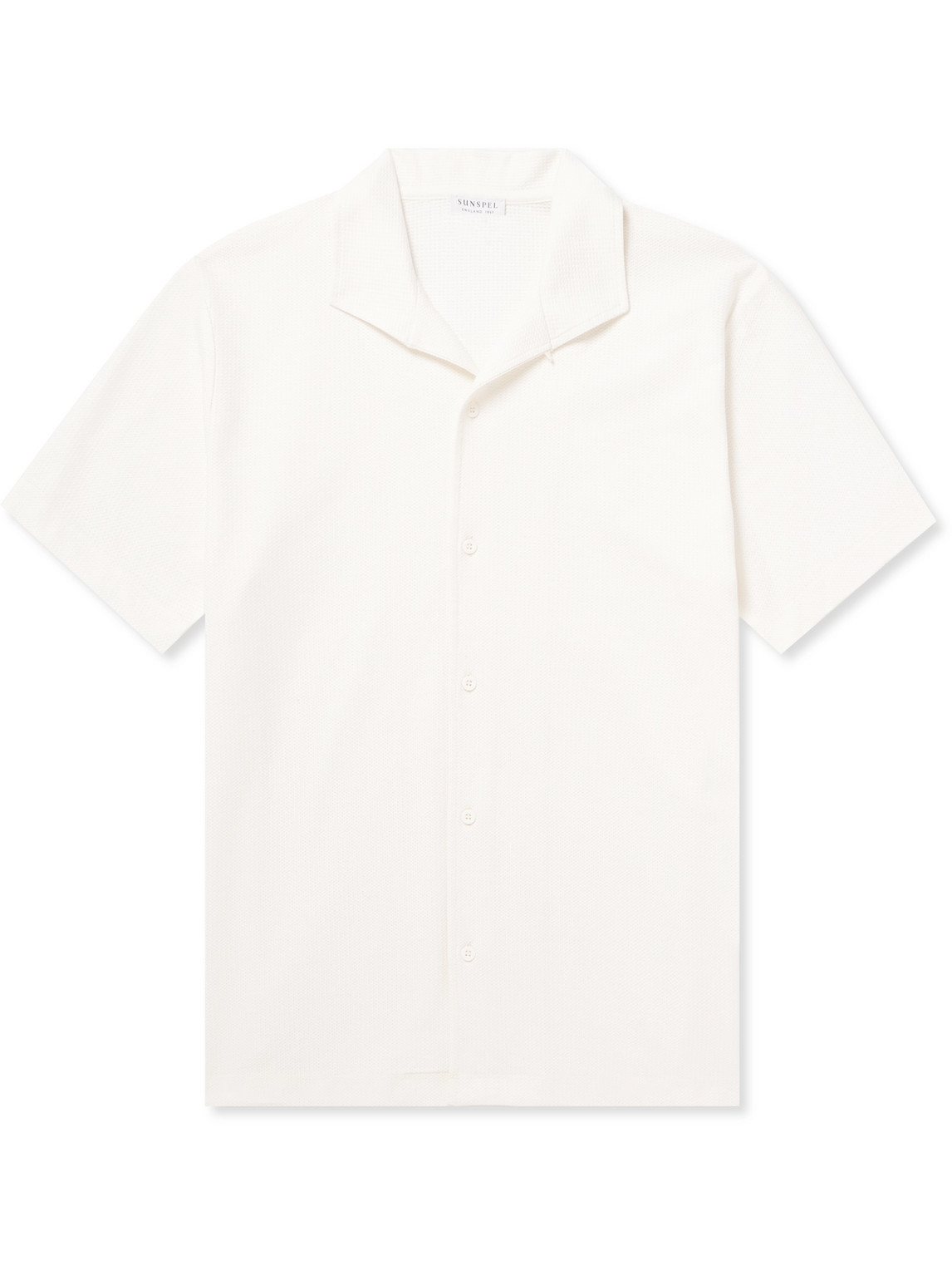 Convertible-Collar Cotton-Piqué Polo Shirt