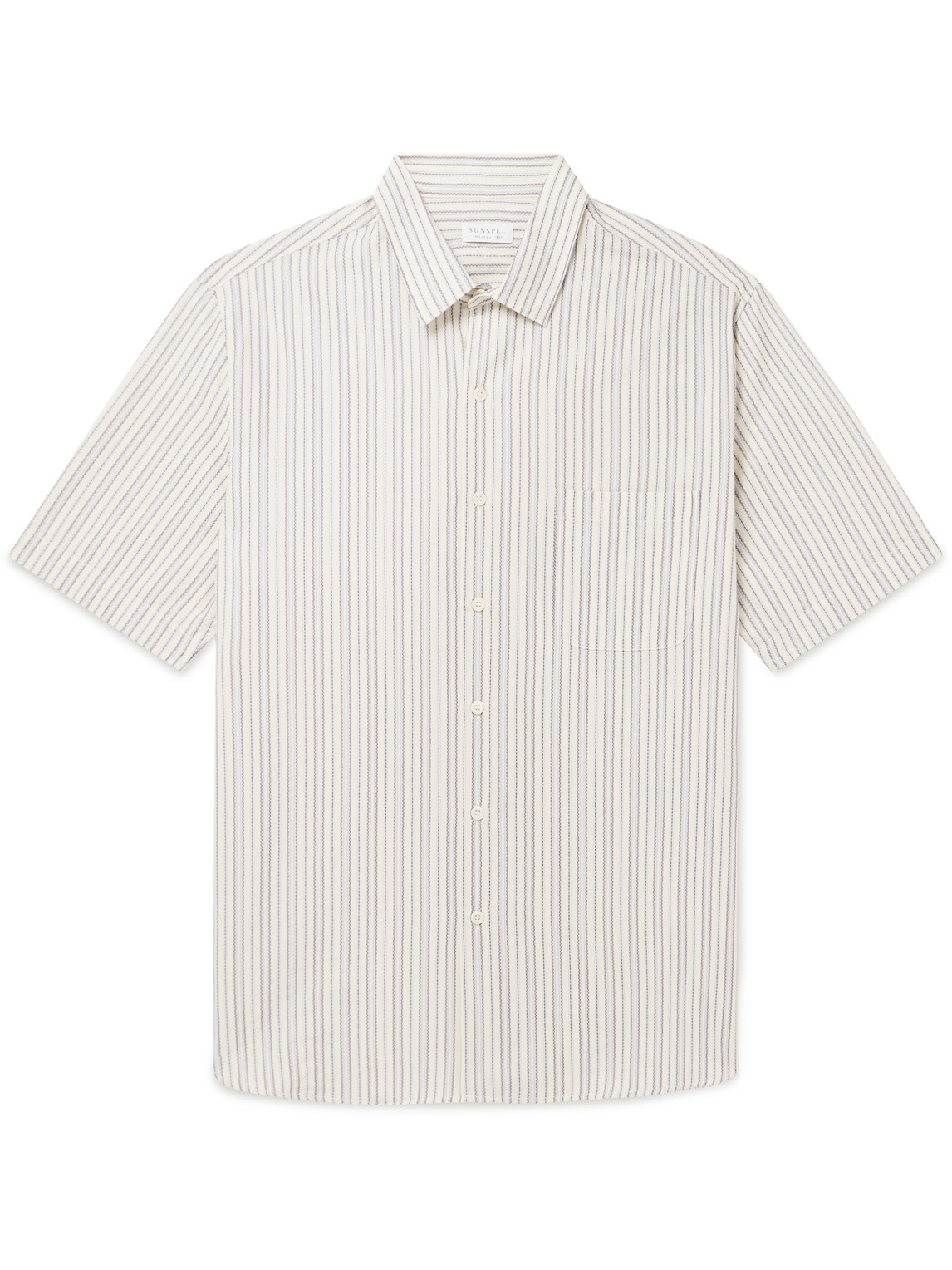 Embroidered Striped Cotton Shirt