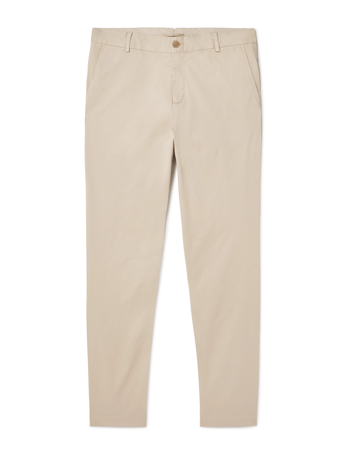 Straight-Leg Garment-Dyed Cotton-Blend Twill Chinos