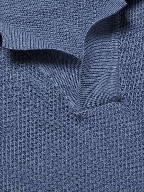 Chestor Mesh Polo Shirt For Men Lightweight Knit Vintage Lapel Detail Slim Fit For Sunny Day Outings main image 0