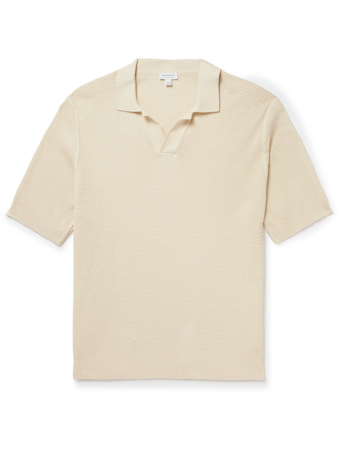 Cotton-Mesh Polo Shirt
