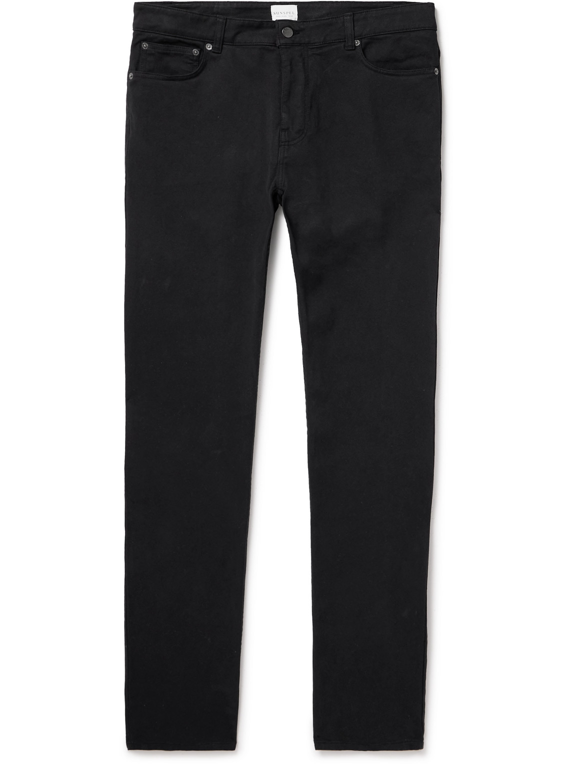 Slim-Fit Cotton-Blend Twill Trousers