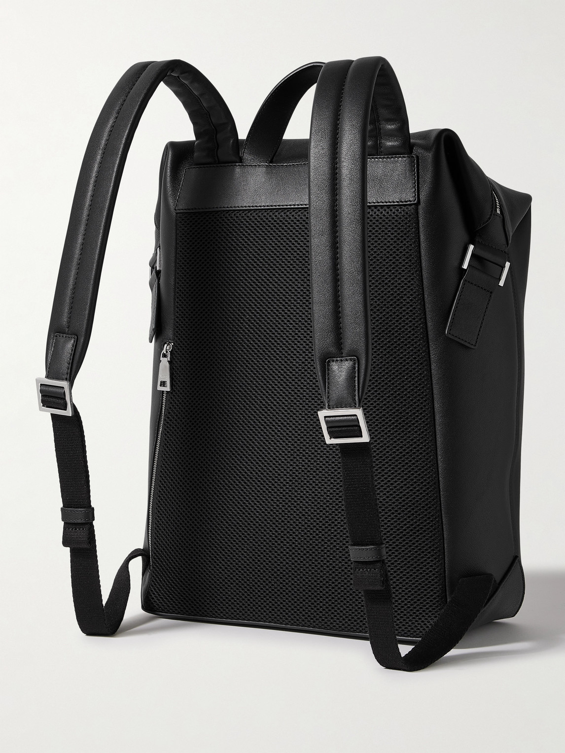 Mulberry Rye Full-grain Leather Backpack In Black