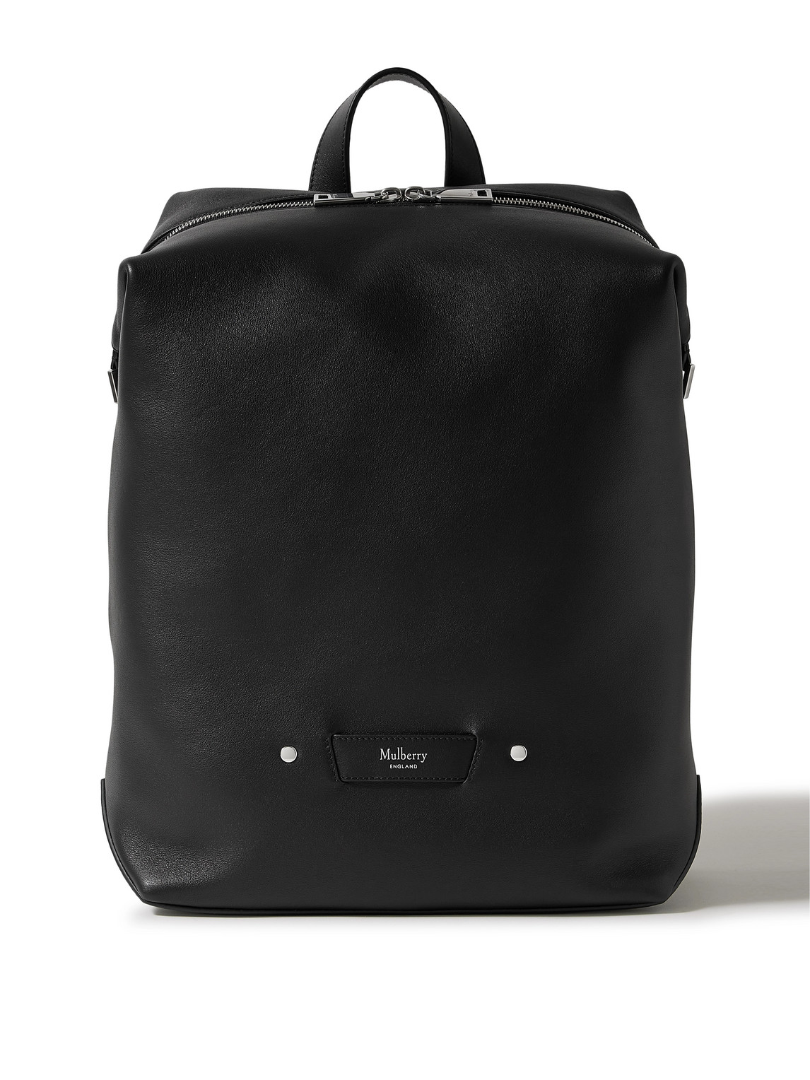 Mulberry Rye Full-grain Leather Backpack In Black