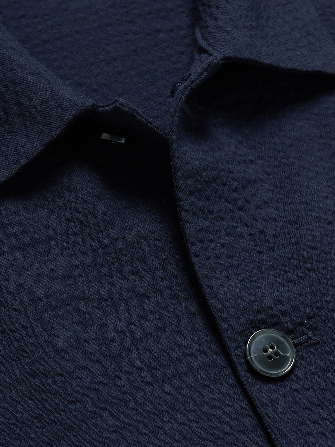 Sunspel Wool-blend Seersucker Shirt Jacket