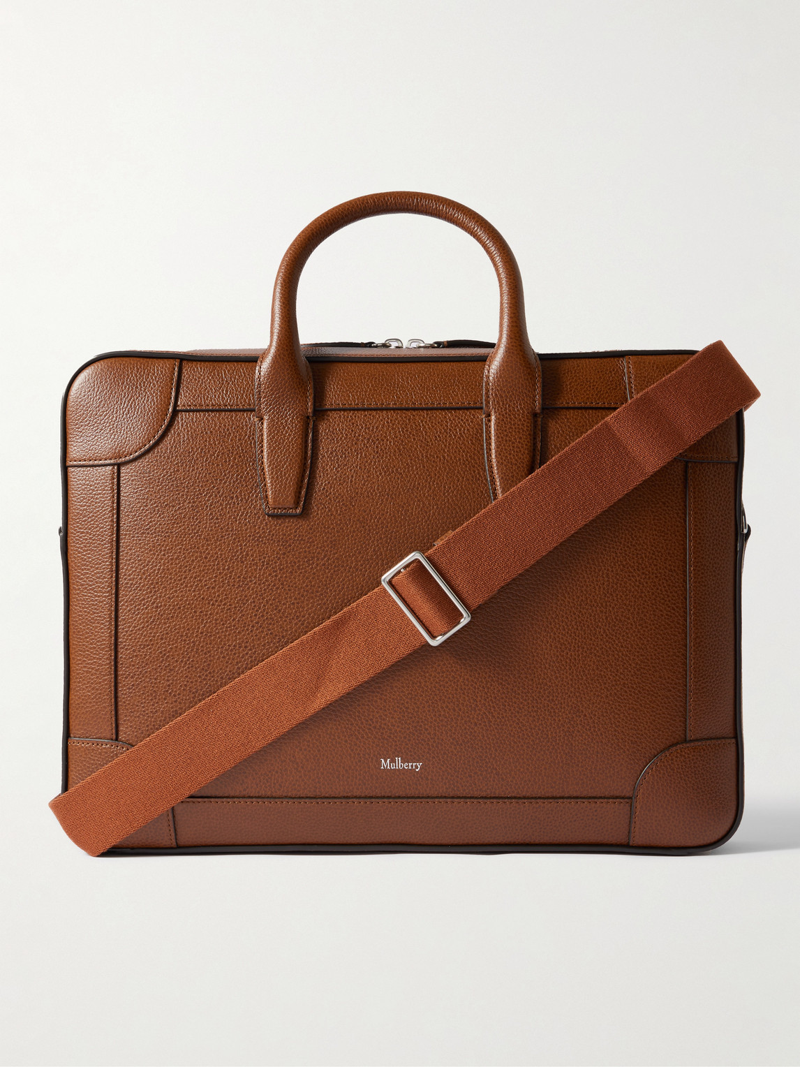 Mulberry Belgrace Full-grain Leather Briefcase In Brown