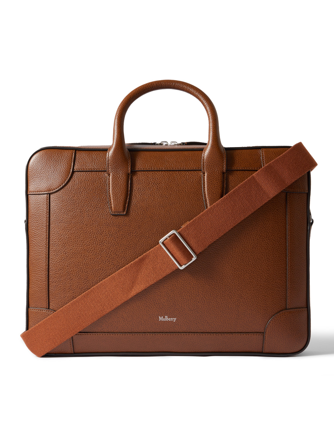 Mulberry Belgrace Full-grain Leather Briefcase In Brown