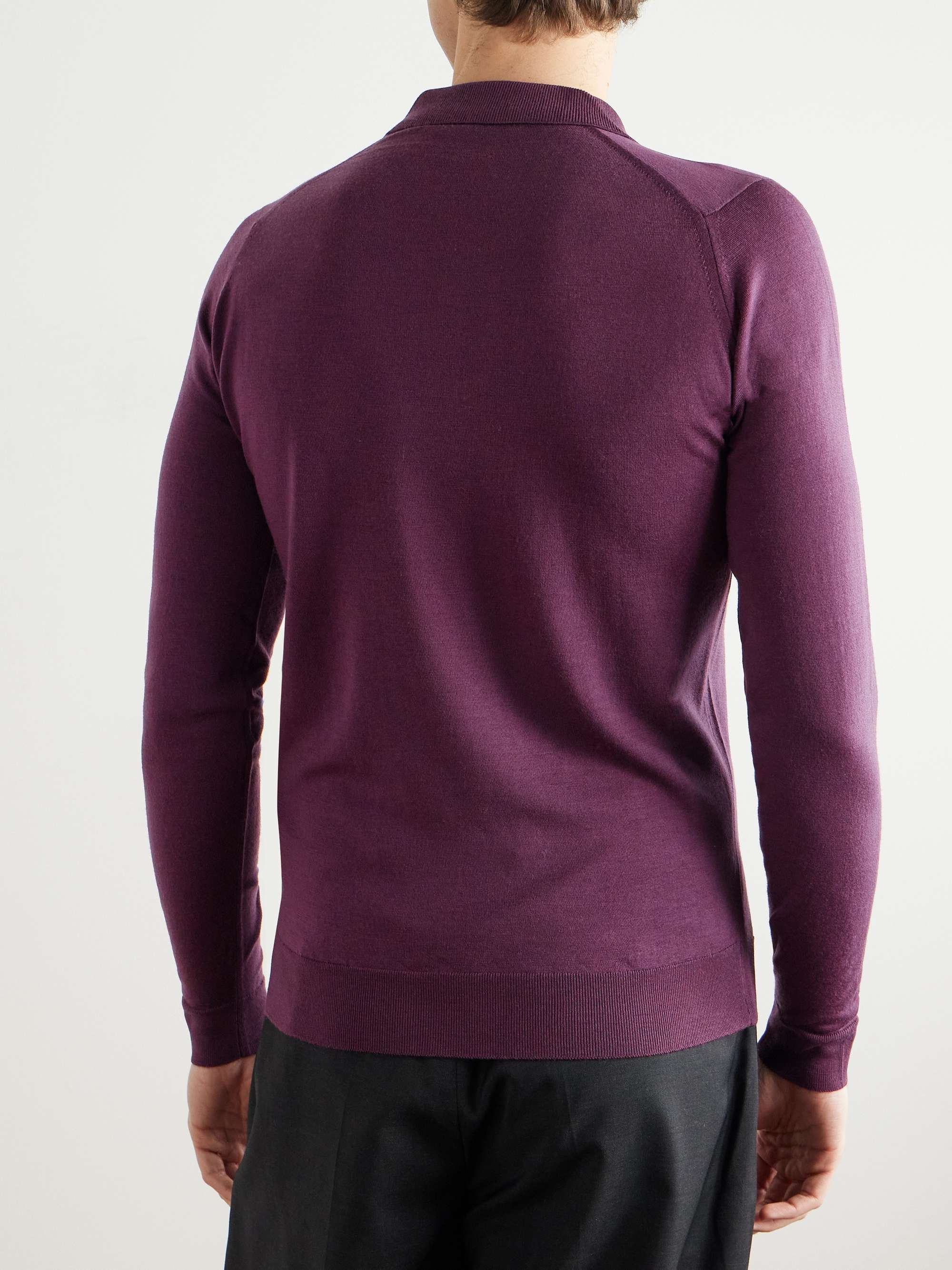 JOHN SMEDLEY Belper Slim-Fit Merino Wool Polo Shirt