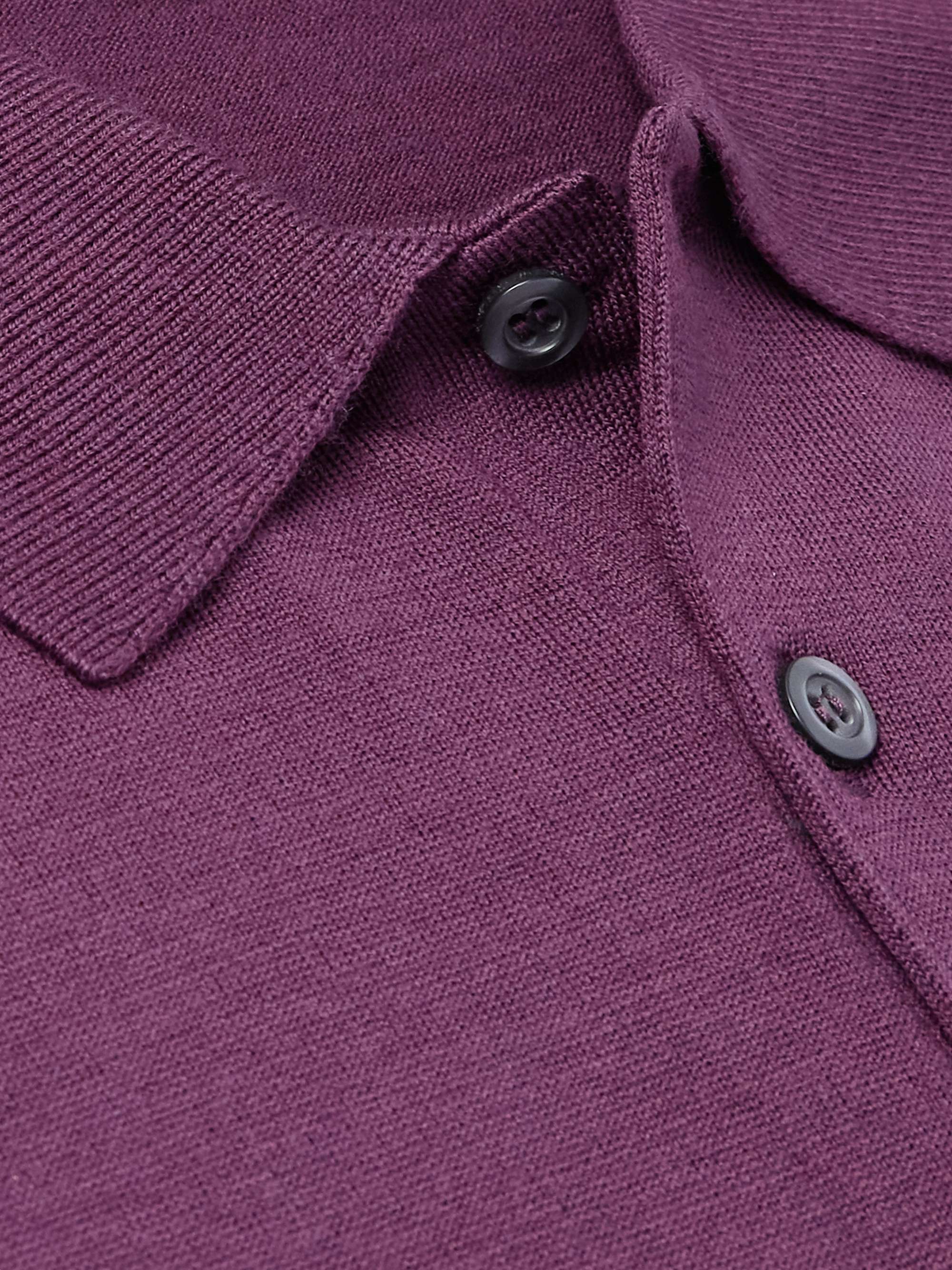JOHN SMEDLEY Belper Slim-Fit Merino Wool Polo Shirt