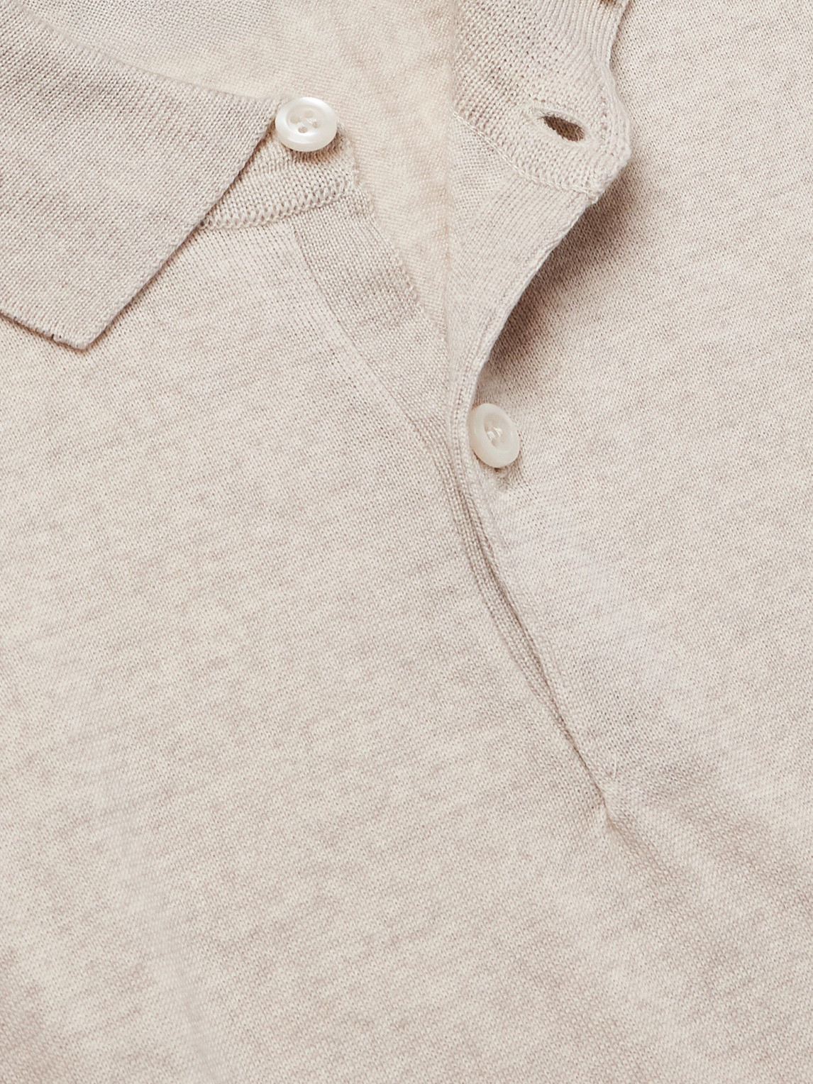 John Smedley Payton Slim-fit Wool Polo Shirt In Neutrals