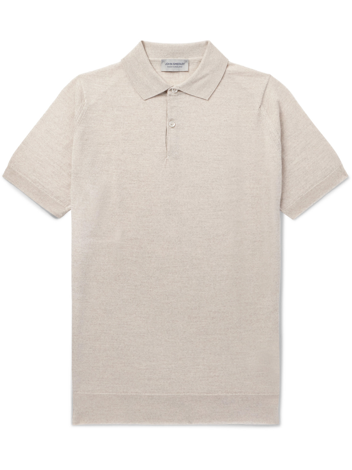 John Smedley Payton Slim-fit Wool Polo Shirt In Neutrals