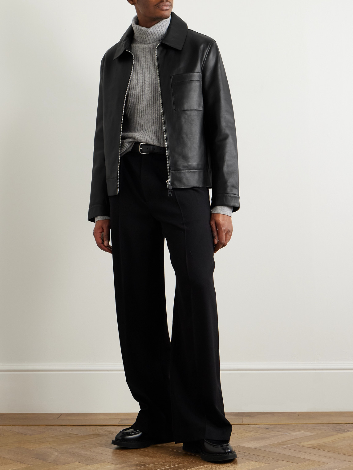 YVES SALOMON LEATHER JACKET