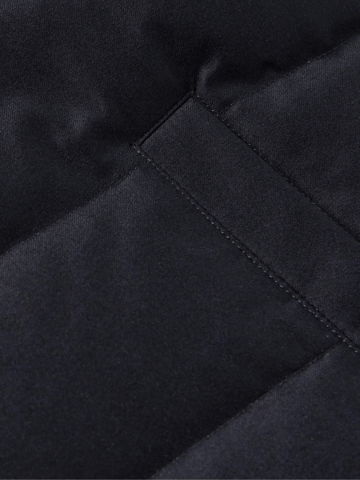 YVES SALOMON QUILTED GREEN STORM SYSTEM® WOOL AND SILK-BLEND TWILL DOWN JACKET
