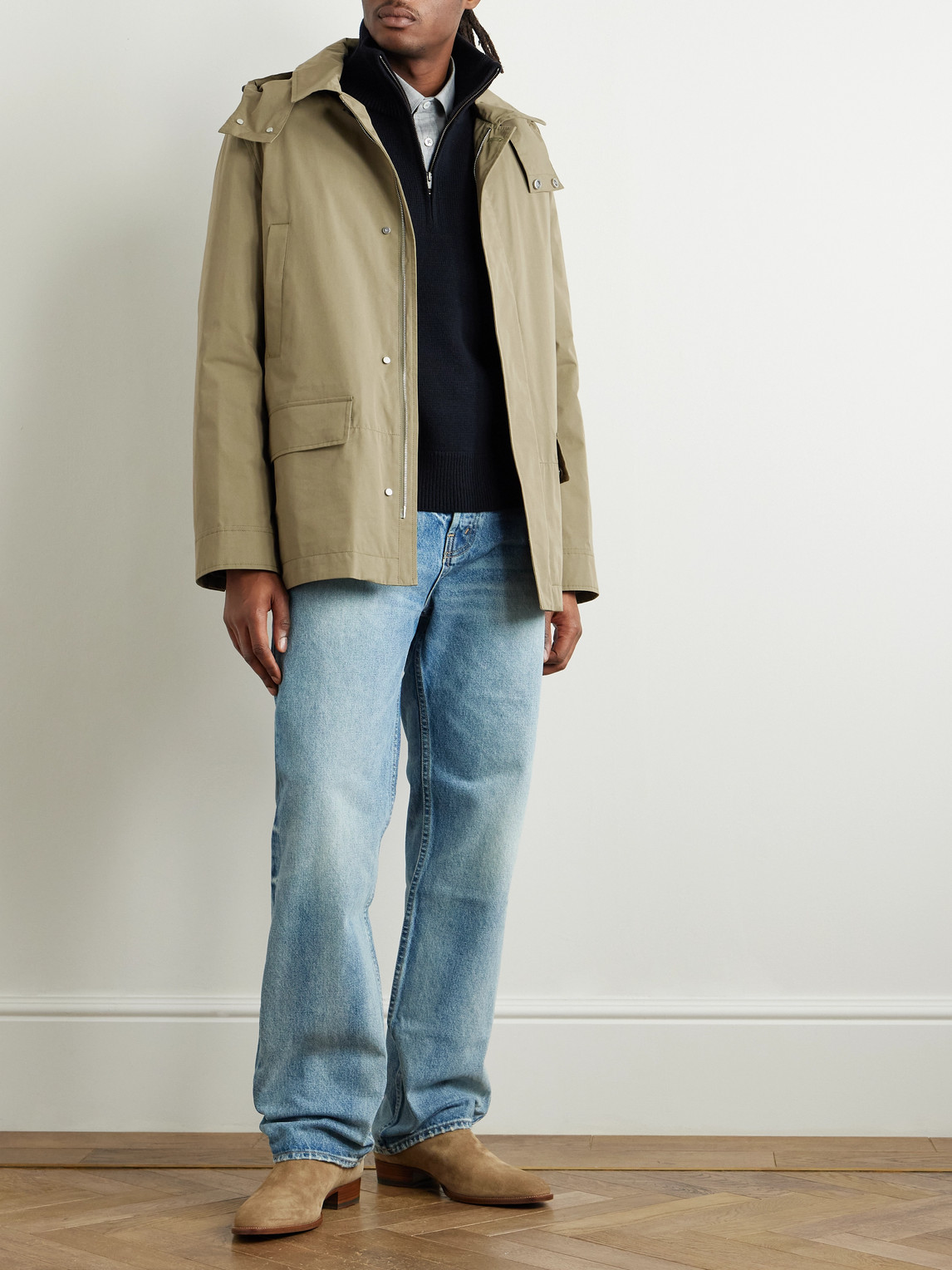 YVES SALOMON COTTON-BLEND TWILL PARKA
