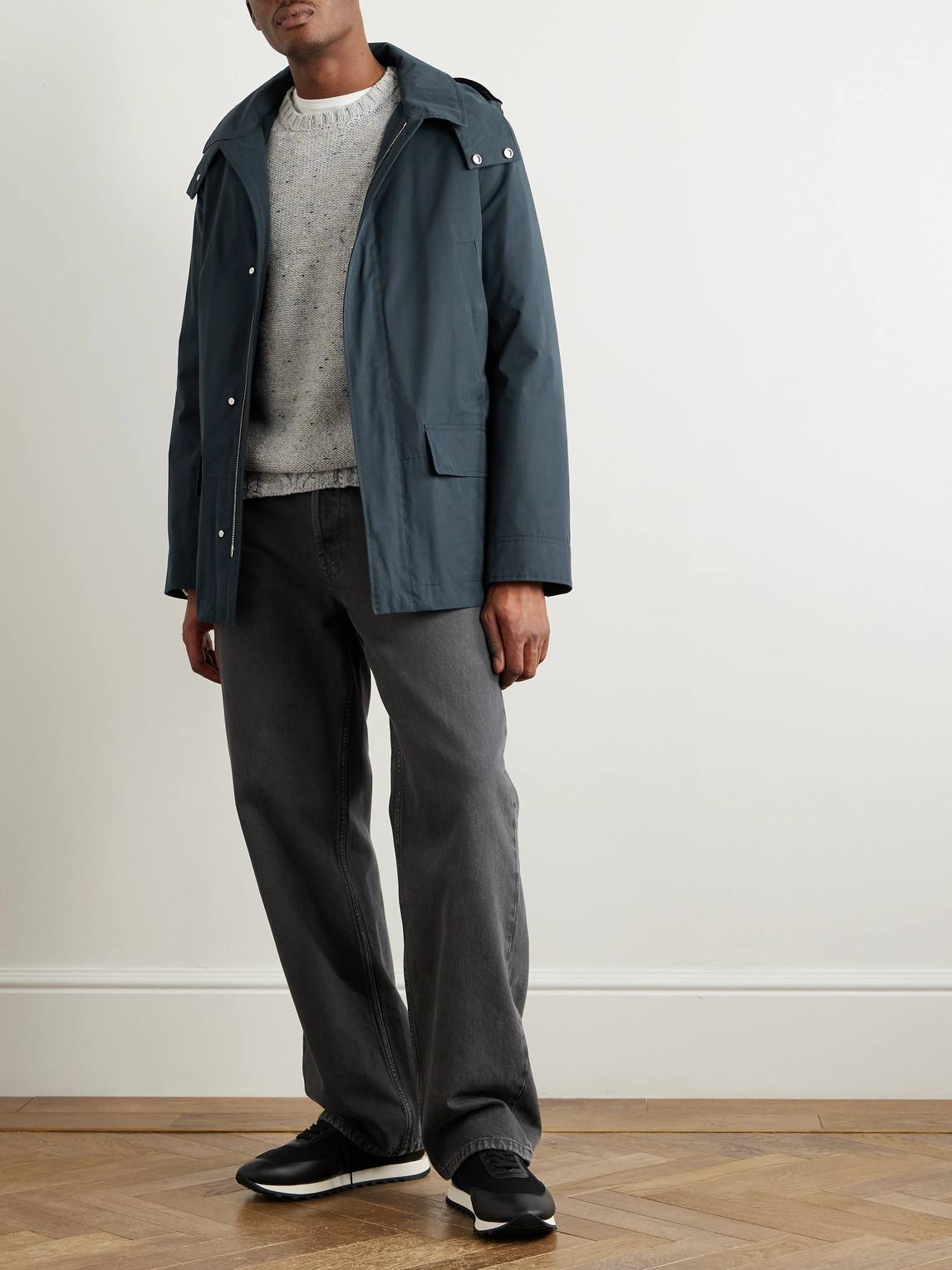 YVES SALOMON COTTON-BLEND TWILL PARKA