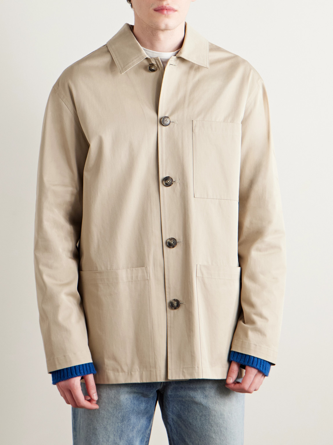 YVES SALOMON COTTON-GABARDINE JACKET