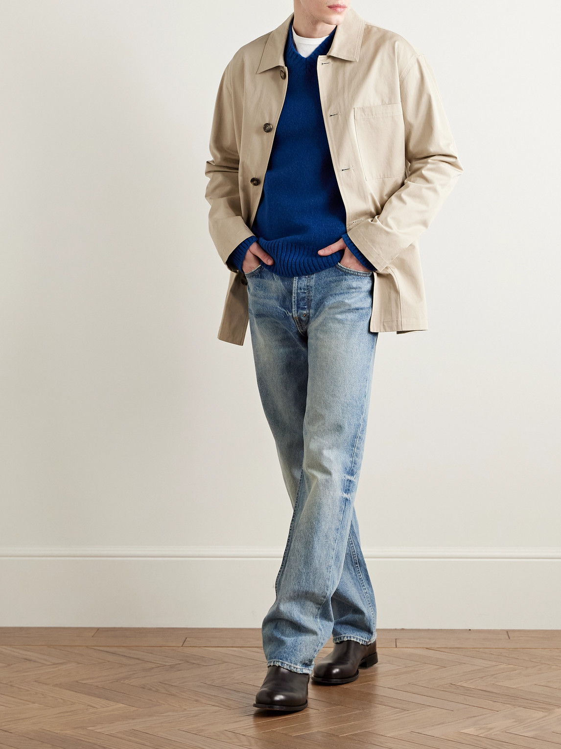 YVES SALOMON COTTON-GABARDINE JACKET