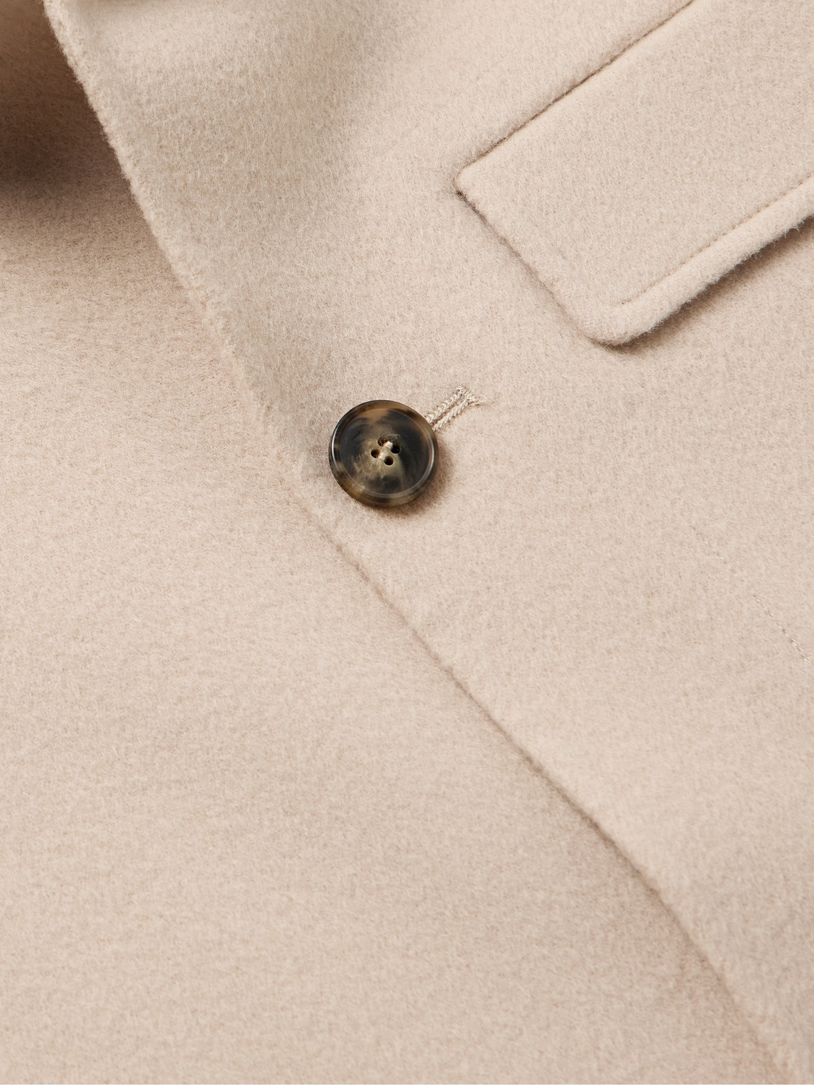 YVES SALOMON WOOL AND CASHMERE-BLEND FELT OVERSHIRT